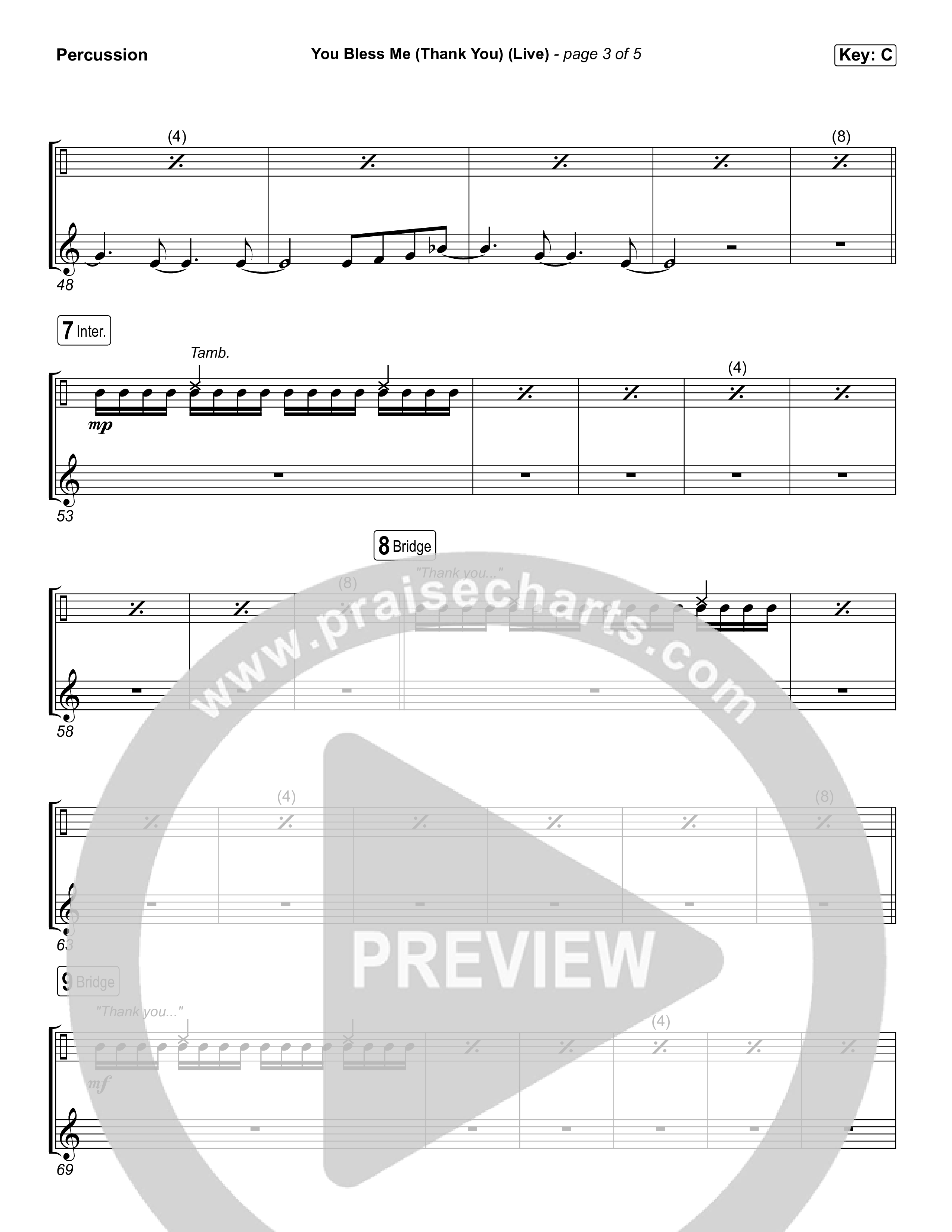 You Bless Me (Thank You) (Live) Percussion (We The Kingdom / Dwan Hill / The Choir Room)