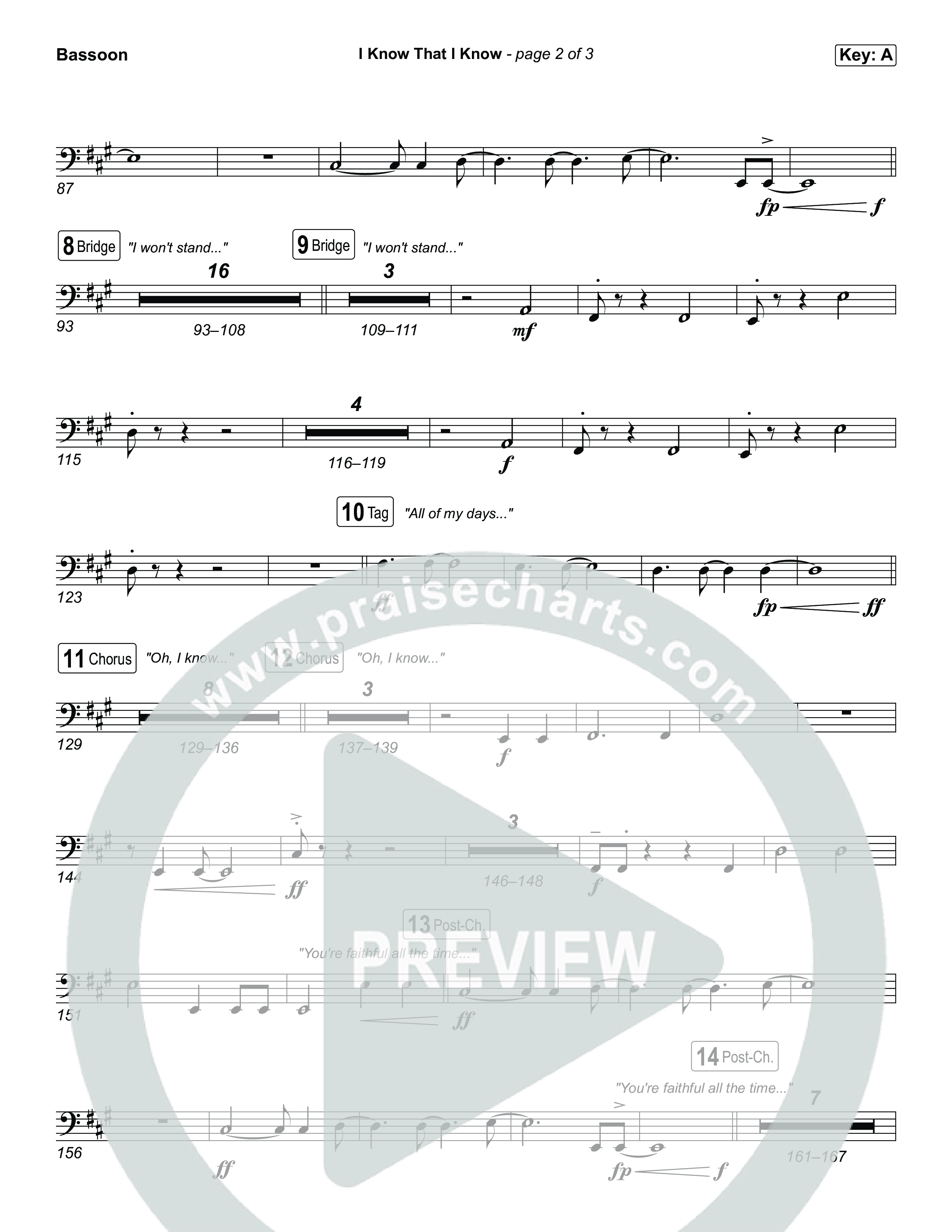 I Know That I Know Bassoon (The Belonging Co / David Dennis)