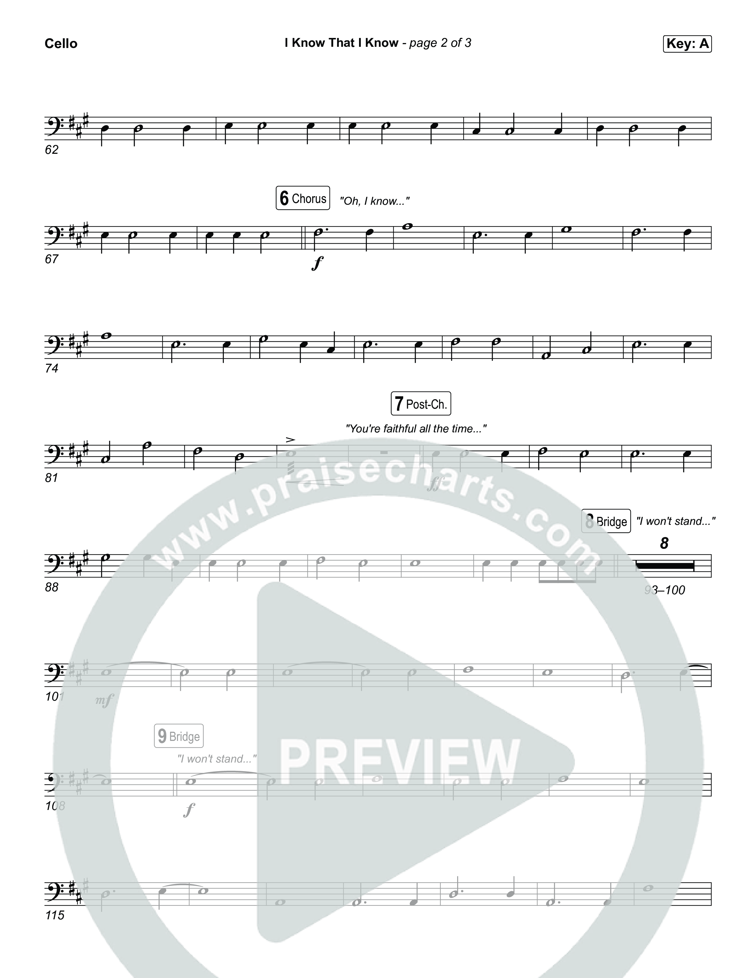 I Know That I Know Cello (The Belonging Co / David Dennis)