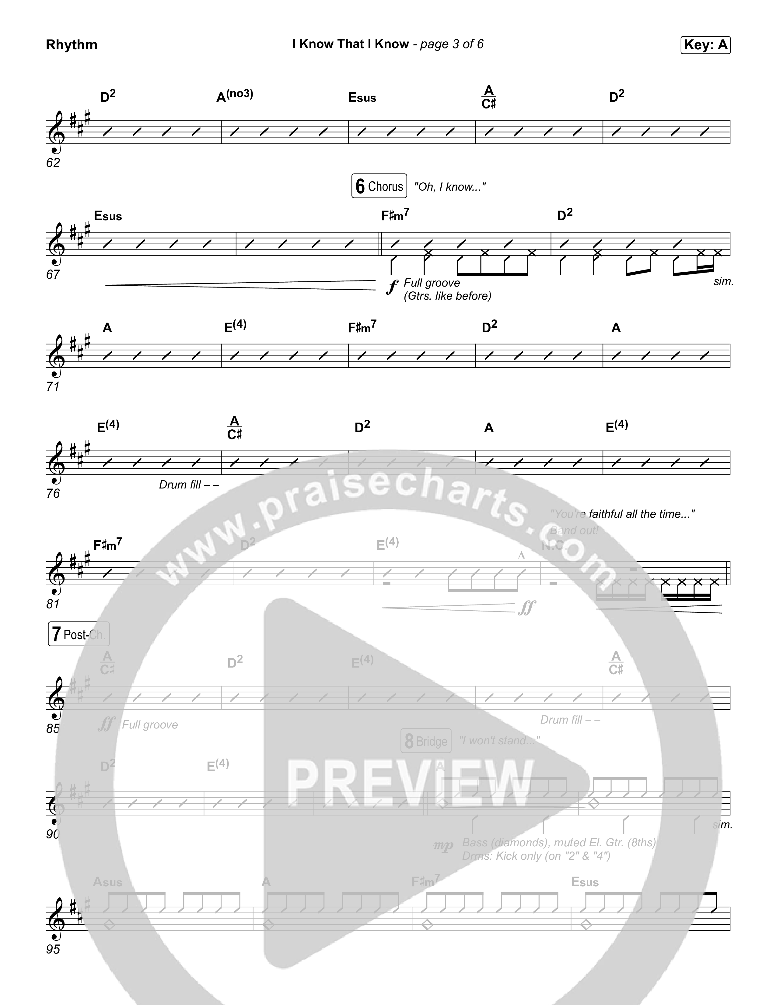 I Know That I Know Rhythm Chart (The Belonging Co / David Dennis)