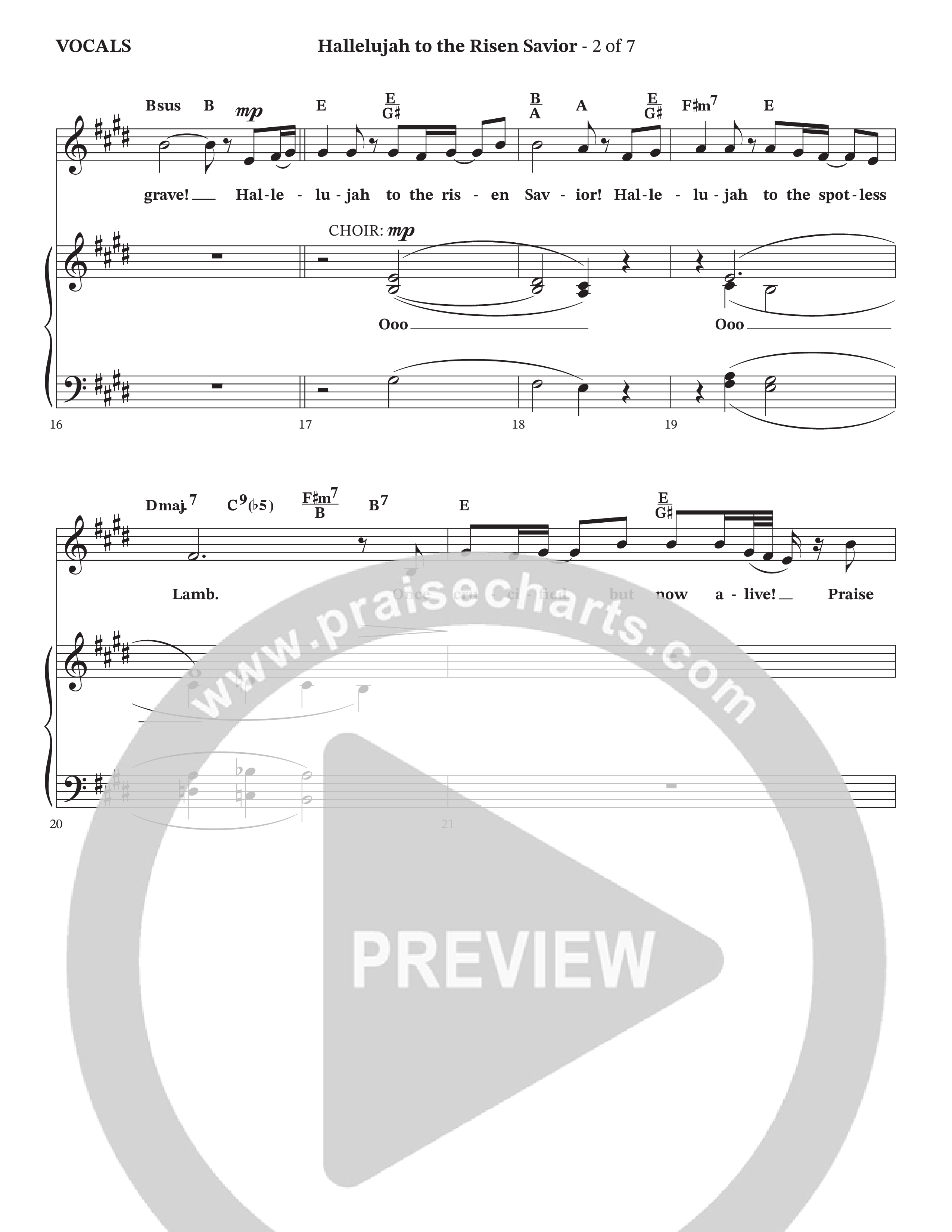 Hallelujah To The Risen Savior (Choral Anthem SATB) Choir Sheet (The Kramers / Arr. Cliff Duren / Orch. Wayne Haun)