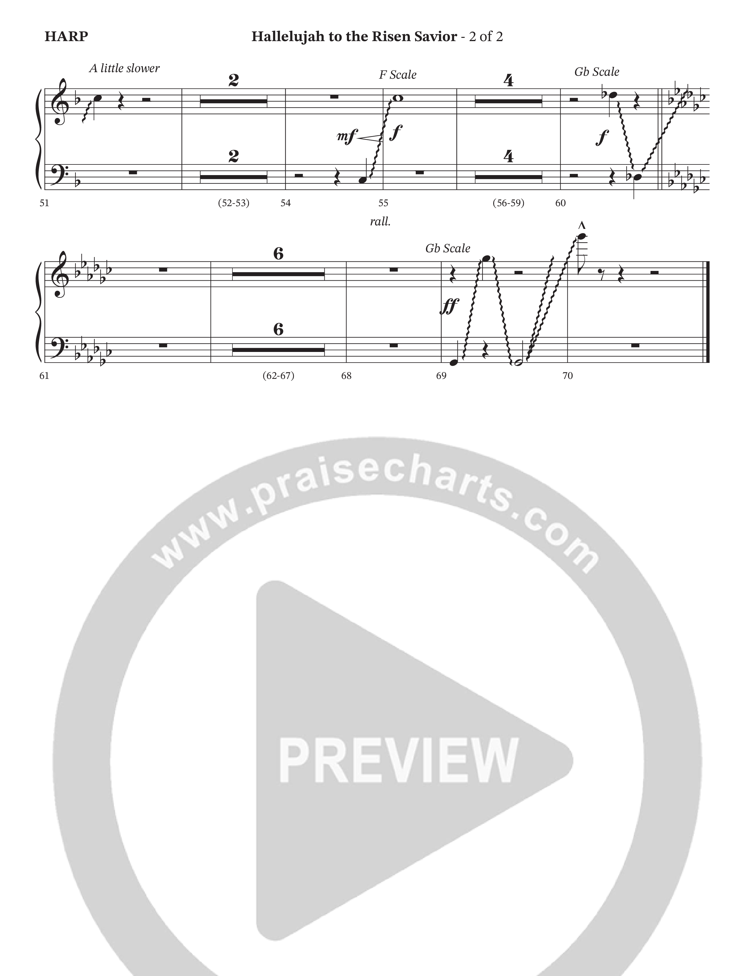 Hallelujah To The Risen Savior (Choral Anthem SATB) Harp (The Kramers / Arr. Cliff Duren / Orch. Wayne Haun)