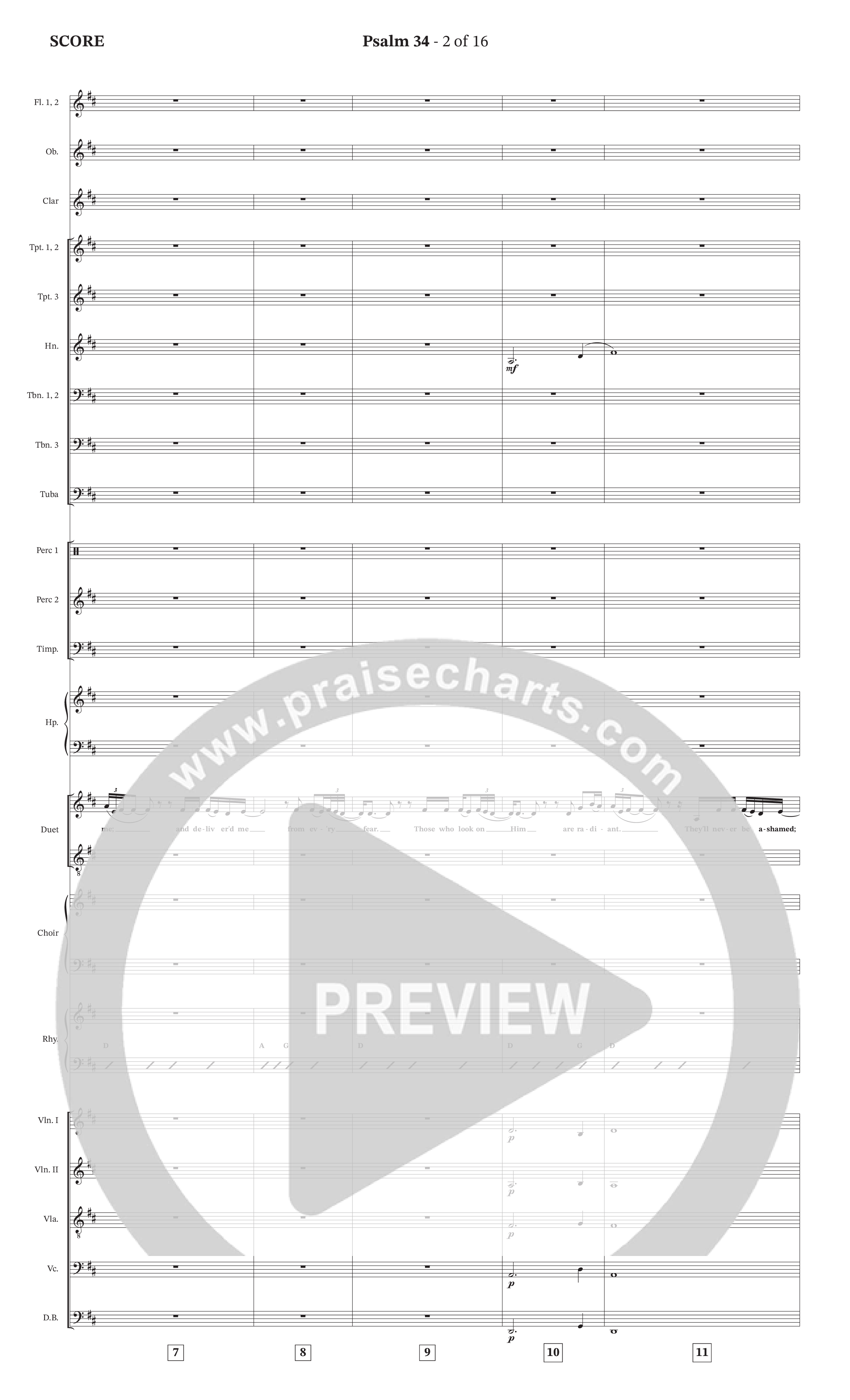 Psalm 34 (Choral Anthem SATB) Conductor's Score (The Kramers / Arr. Wayne Haun)