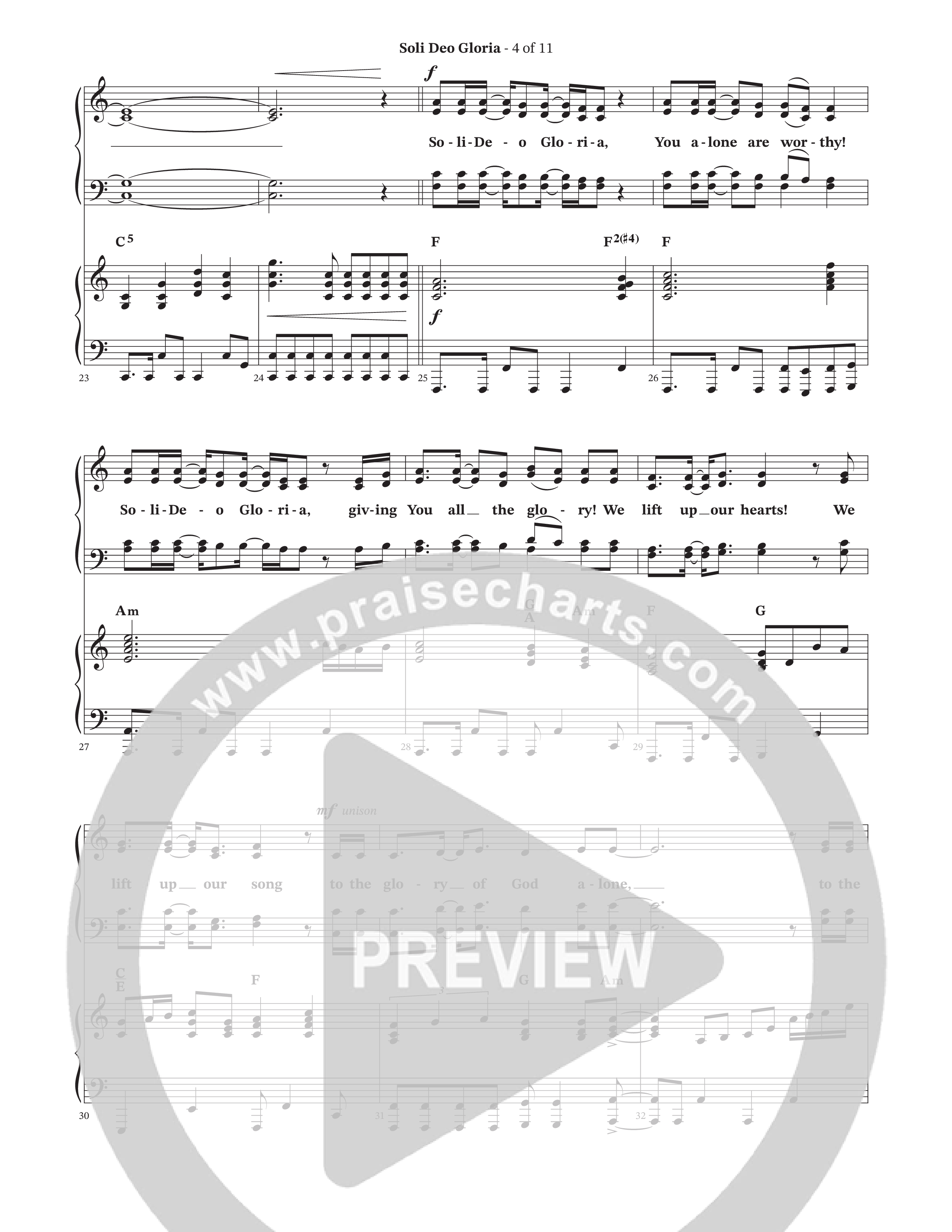 Soli Deo Gloria (Choral Anthem SATB) Piano/Vocal Pack (The Kramers / Arr. Wayne Haun / Arr. Cliff Duren / Arr. Brian Eads)