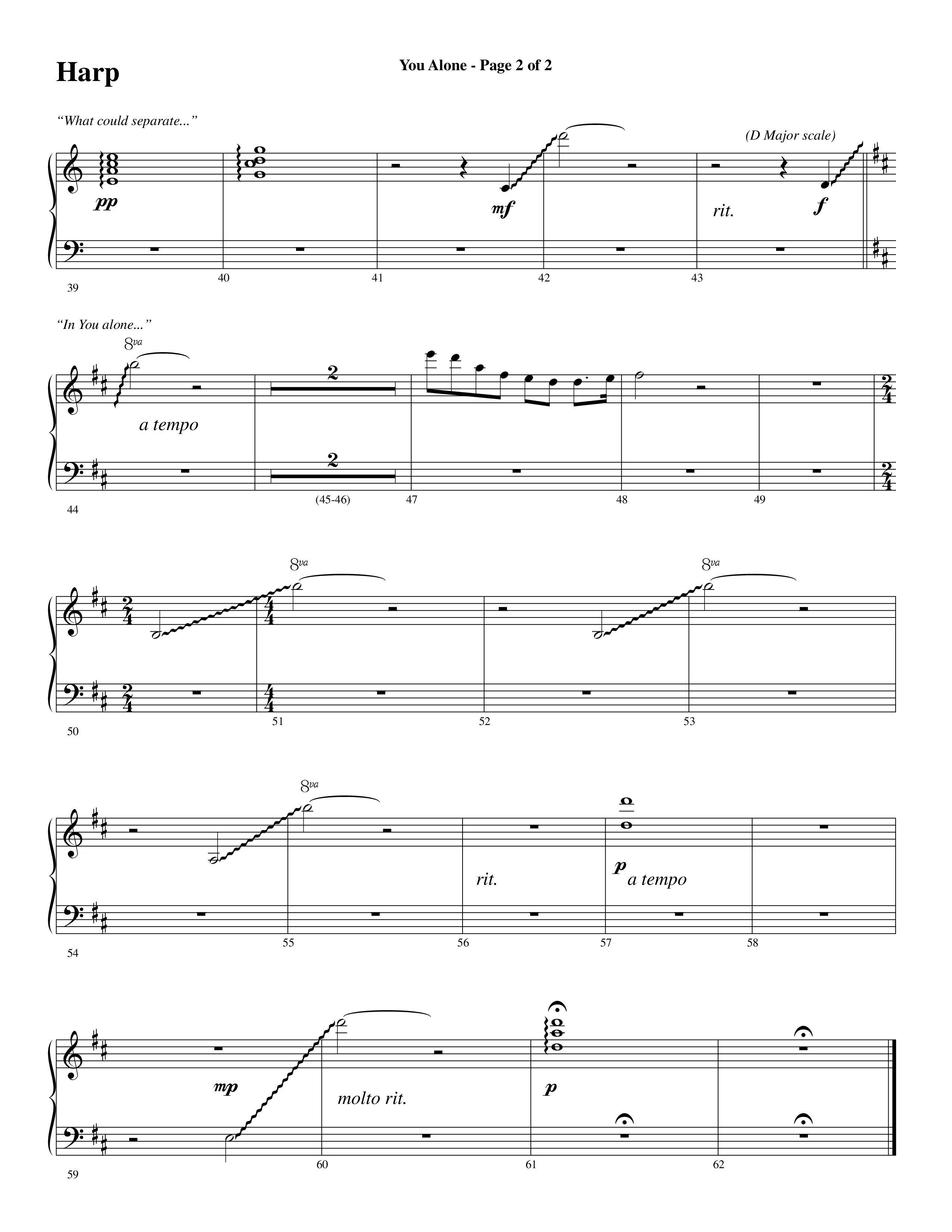 You Alone (Choral Anthem SATB) Harp (Word Music Choral / Arr. Phillip Keveren)