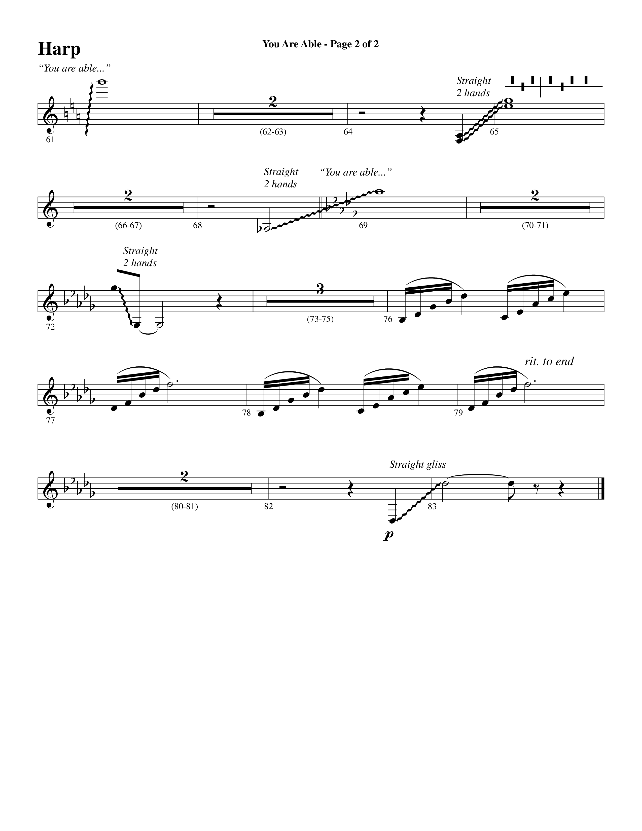 You Are Able (Choral Anthem SATB) Harp (Word Music Choral / Arr. Steve Mauldin)