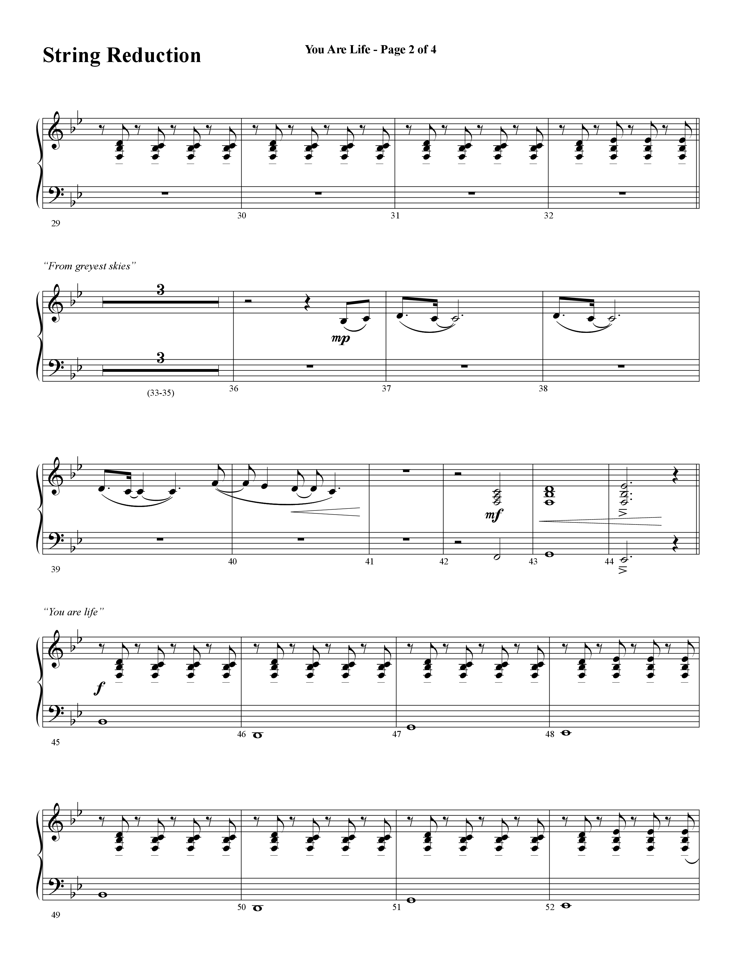 You Are Life (Choral Anthem SATB) String Reduction (Word Music Choral / Arr. Cliff Duren)