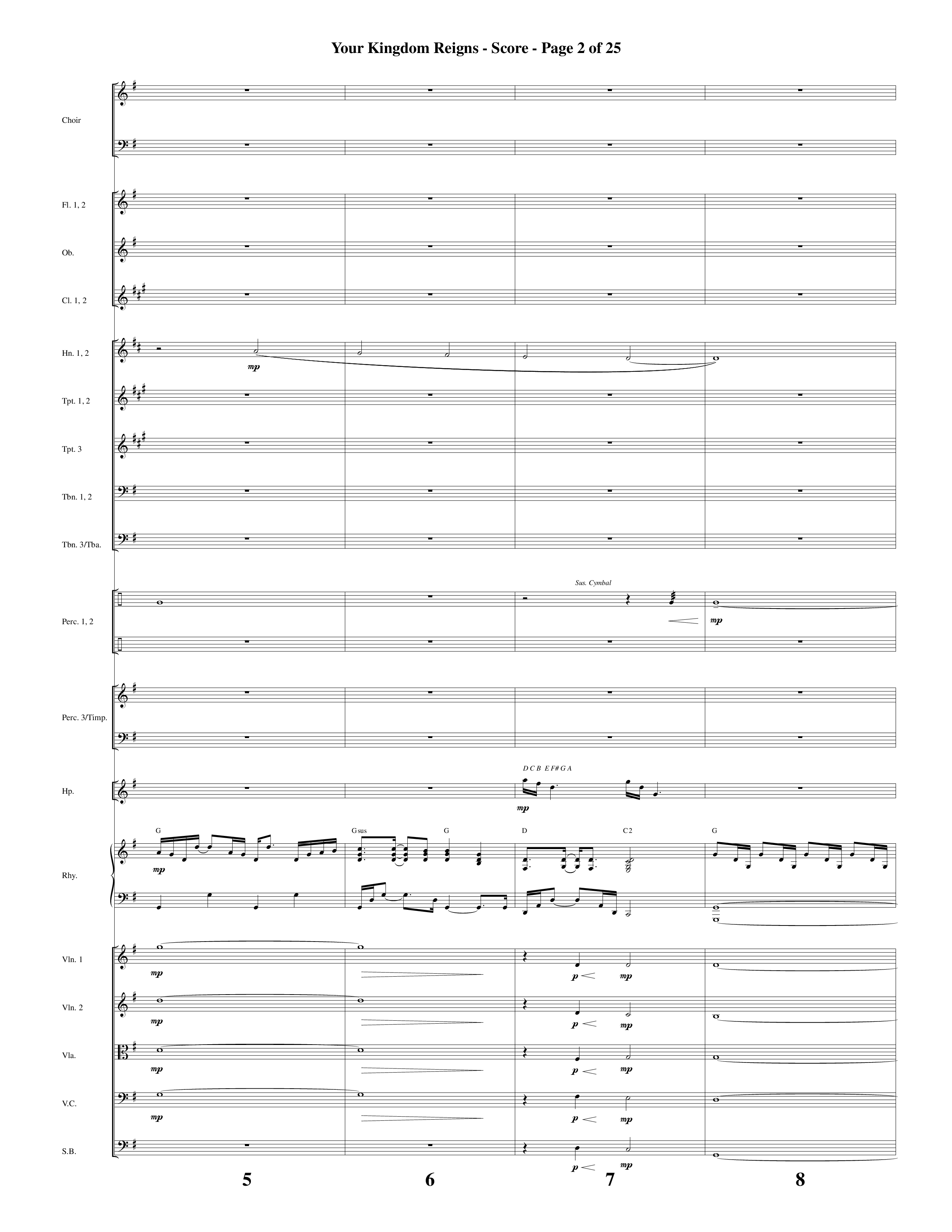 Your Kingdom Reigns (Choral Anthem SATB) Conductor's Score (Word Music Choral / Arr. Cliff Duren)
