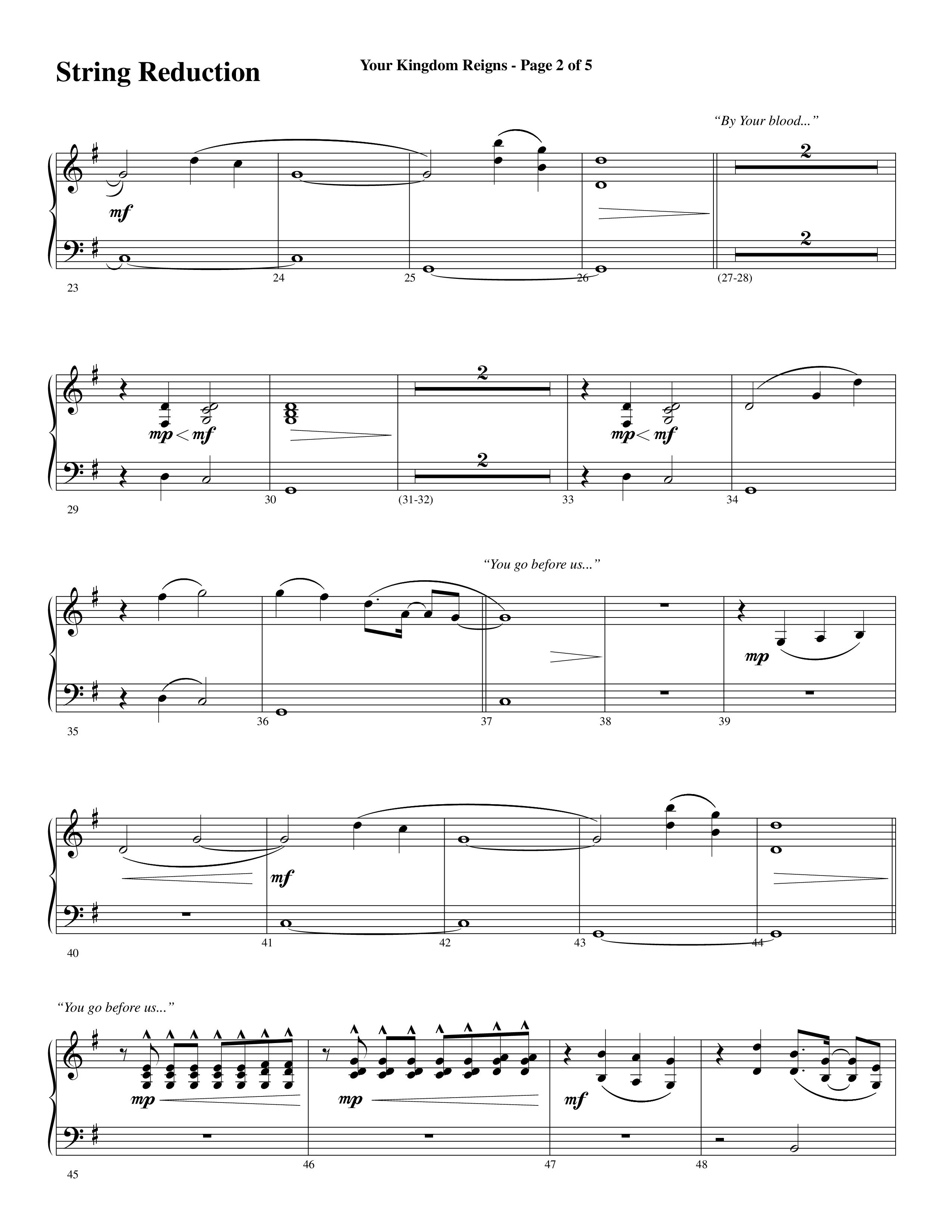 Your Kingdom Reigns (Choral Anthem SATB) String Reduction (Word Music Choral / Arr. Cliff Duren)