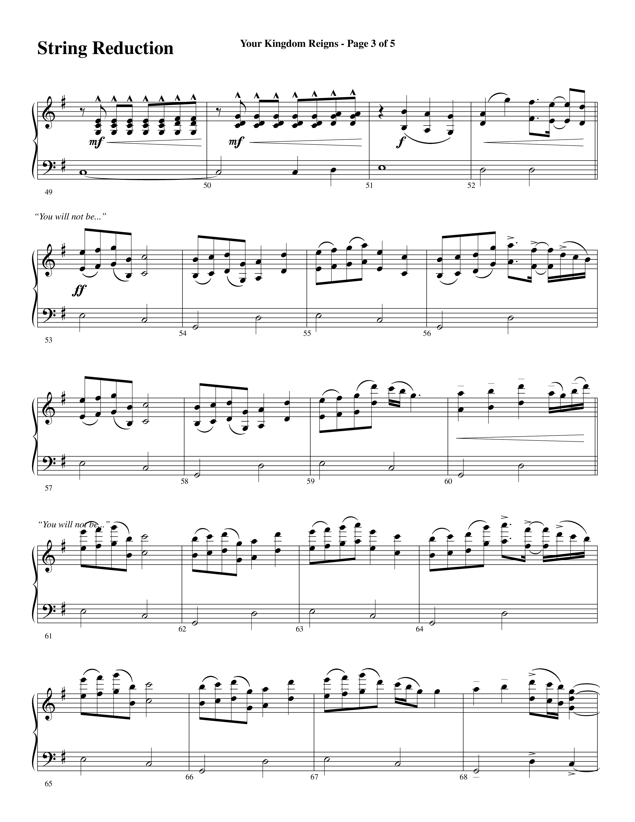 Your Kingdom Reigns (Choral Anthem SATB) String Reduction (Word Music Choral / Arr. Cliff Duren)