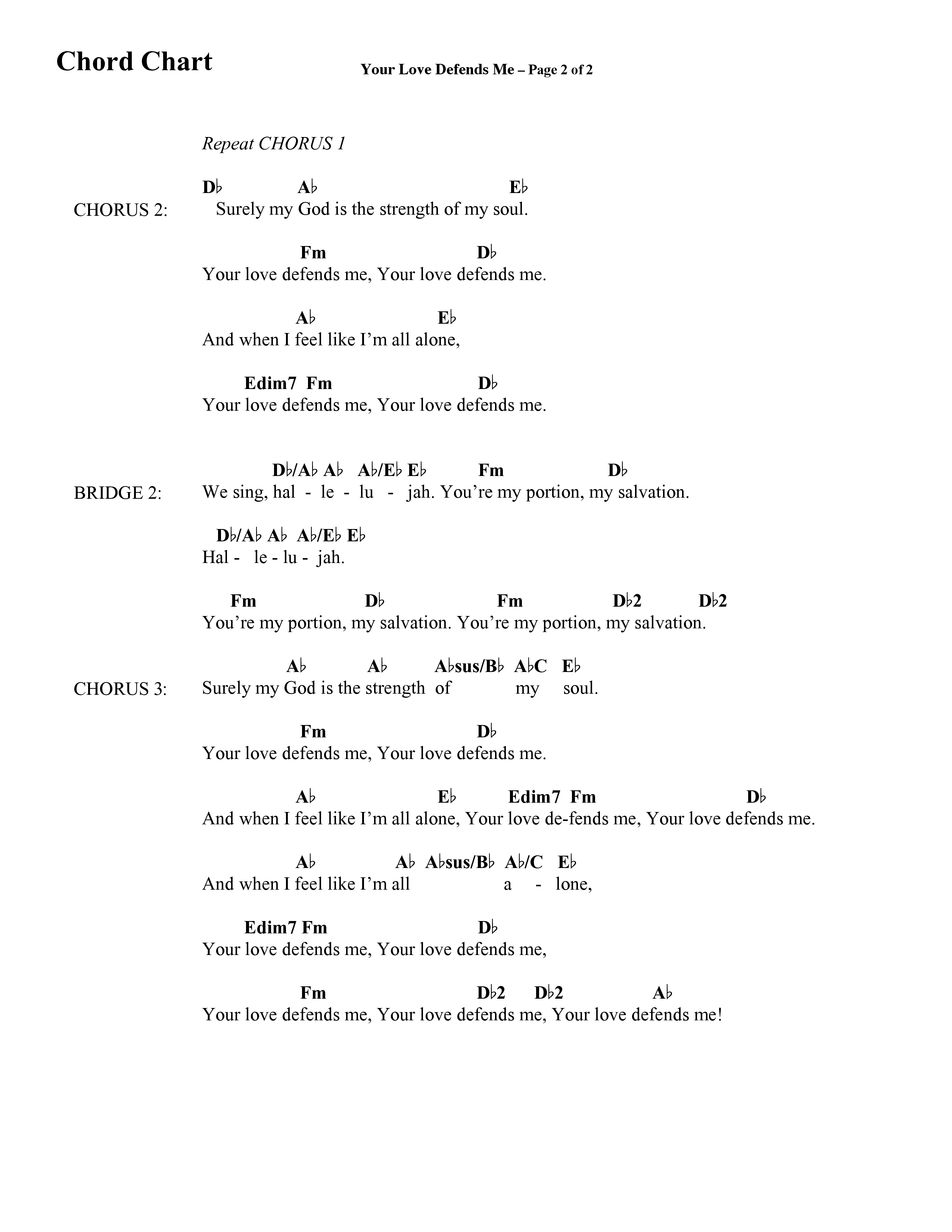 Your Love Defends Me (Choral Anthem SATB) Chord Chart (Word Music Choral / Arr. Luke Gambill / Orch. Jared Haschek)