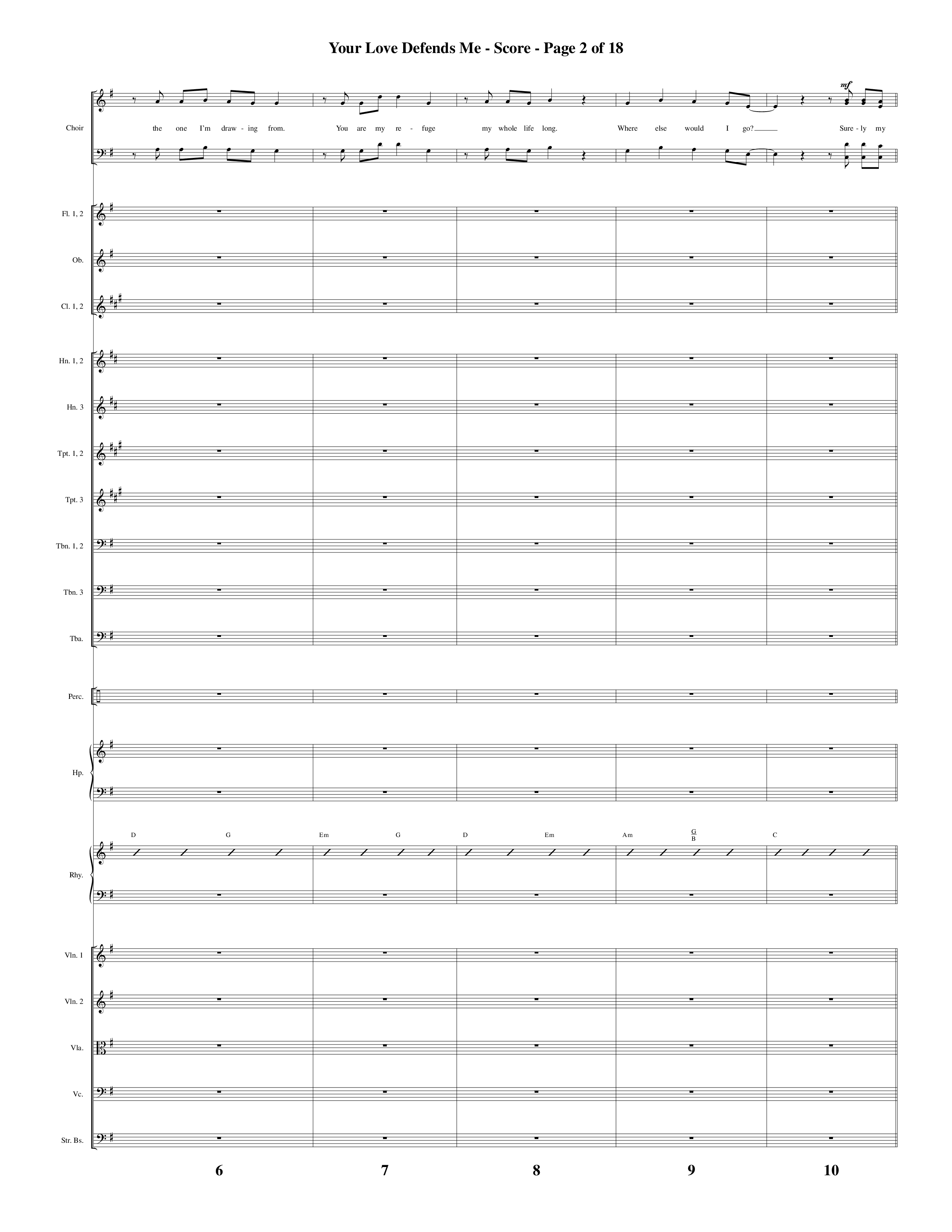 Your Love Defends Me (Choral Anthem SATB) Conductor's Score (Word Music Choral / Arr. Luke Gambill / Orch. Jared Haschek)