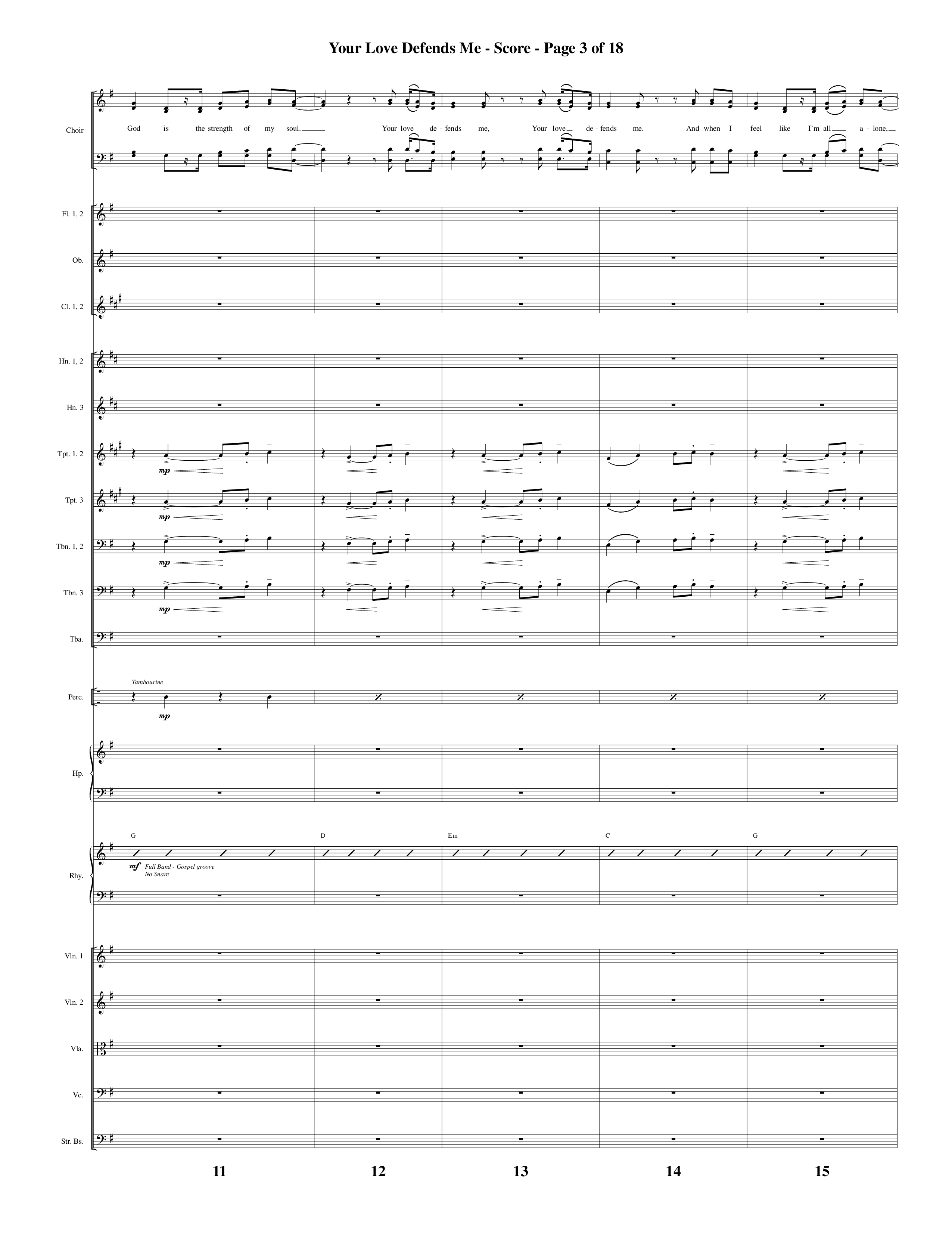 Your Love Defends Me (Choral Anthem SATB) Conductor's Score (Word Music Choral / Arr. Luke Gambill / Orch. Jared Haschek)