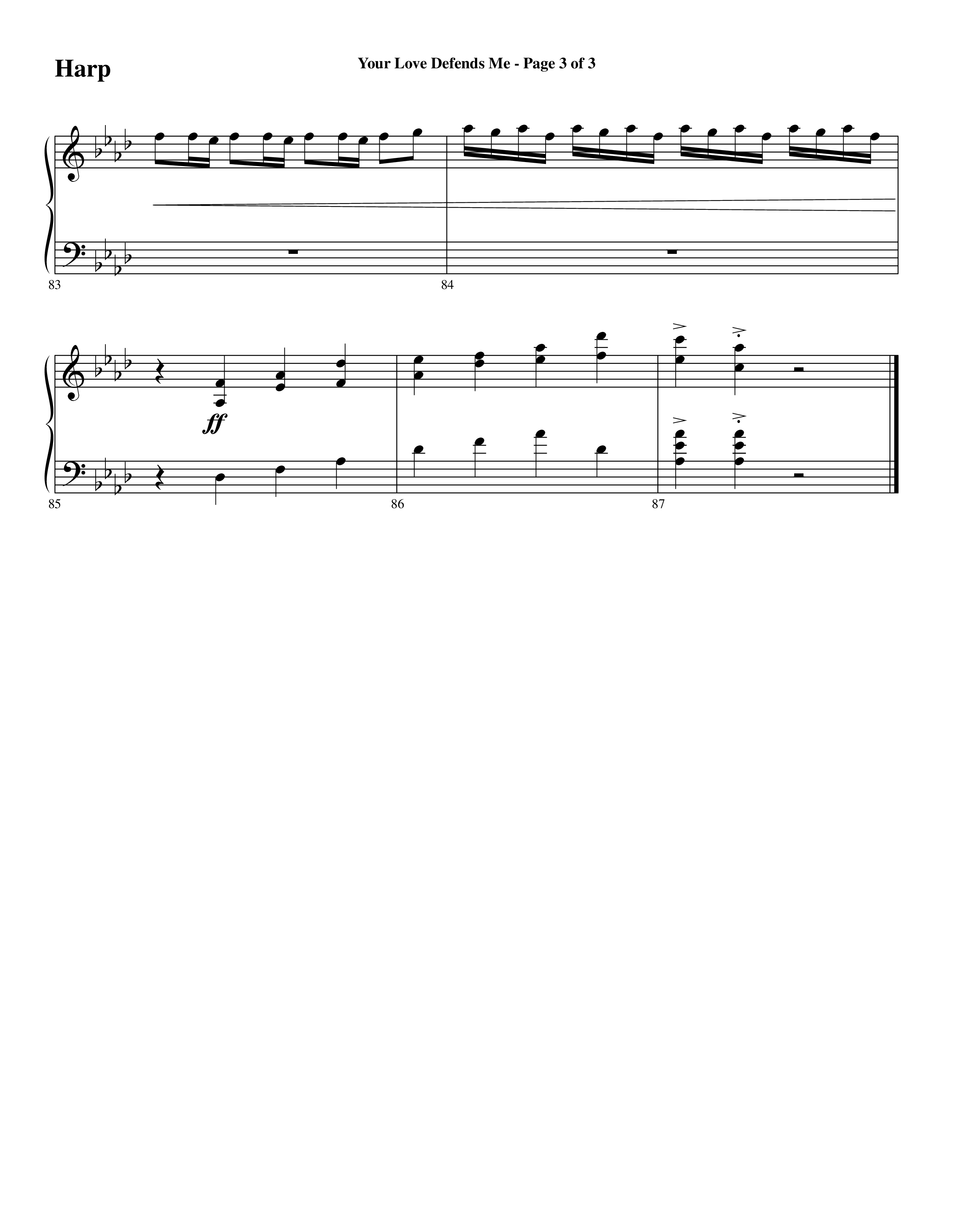 Your Love Defends Me (Choral Anthem SATB) Harp (Word Music Choral / Arr. Luke Gambill / Orch. Jared Haschek)