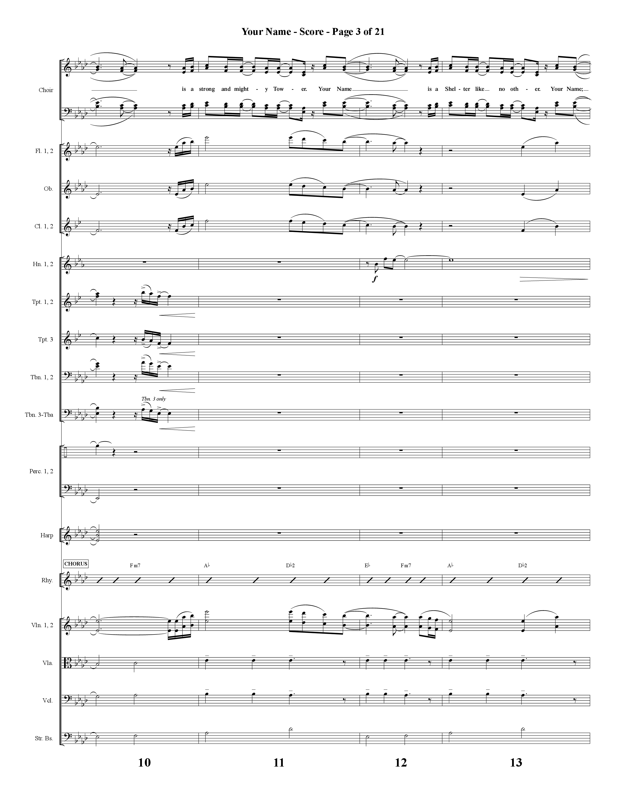 Your Name (with Stronger) (Choral Anthem SATB) Conductor's Score (Word Music Choral / Arr. Cliff Duren)