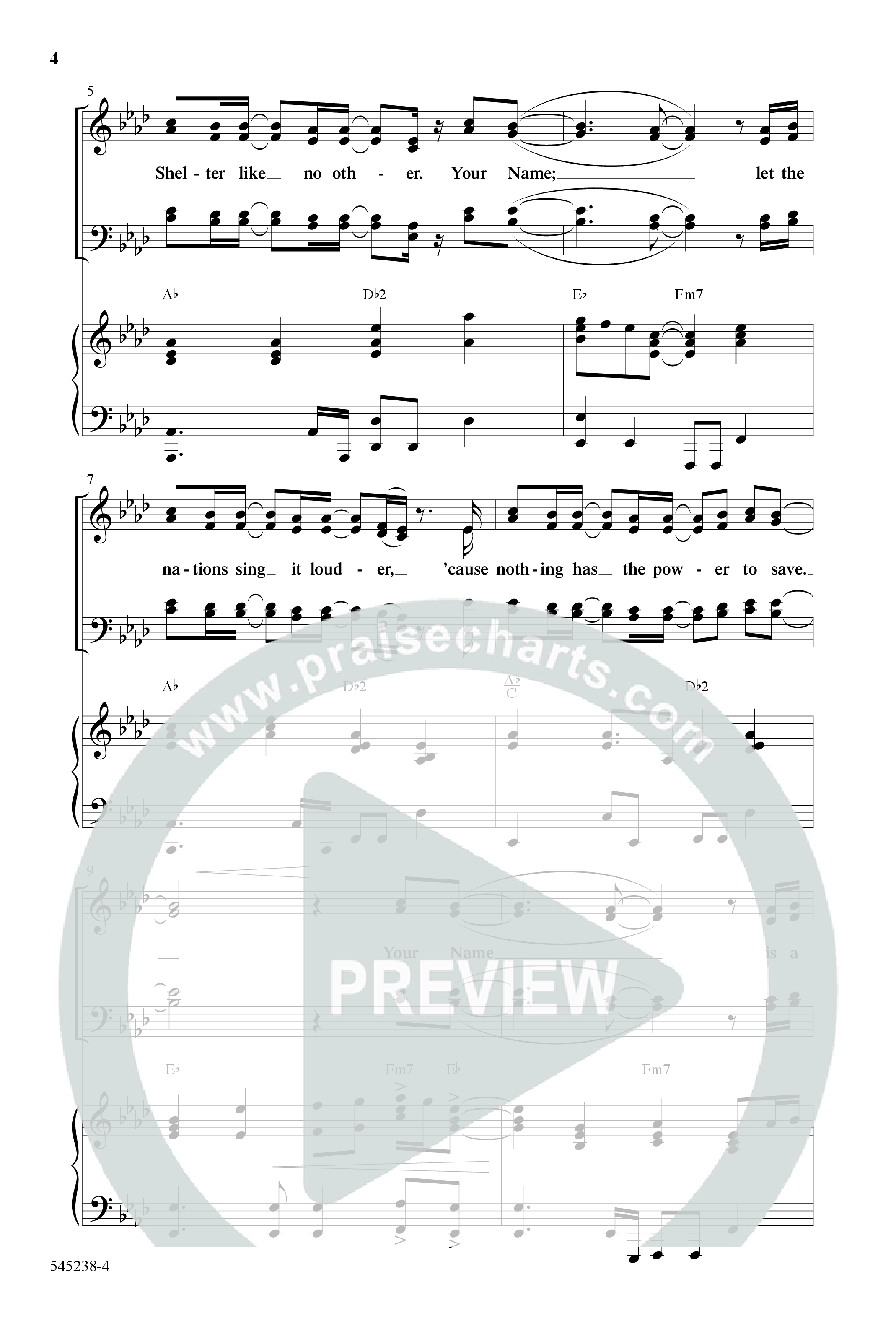 Your Name (with Stronger) (Choral Anthem SATB) Anthem (SATB/Piano) (Word Music Choral / Arr. Cliff Duren)