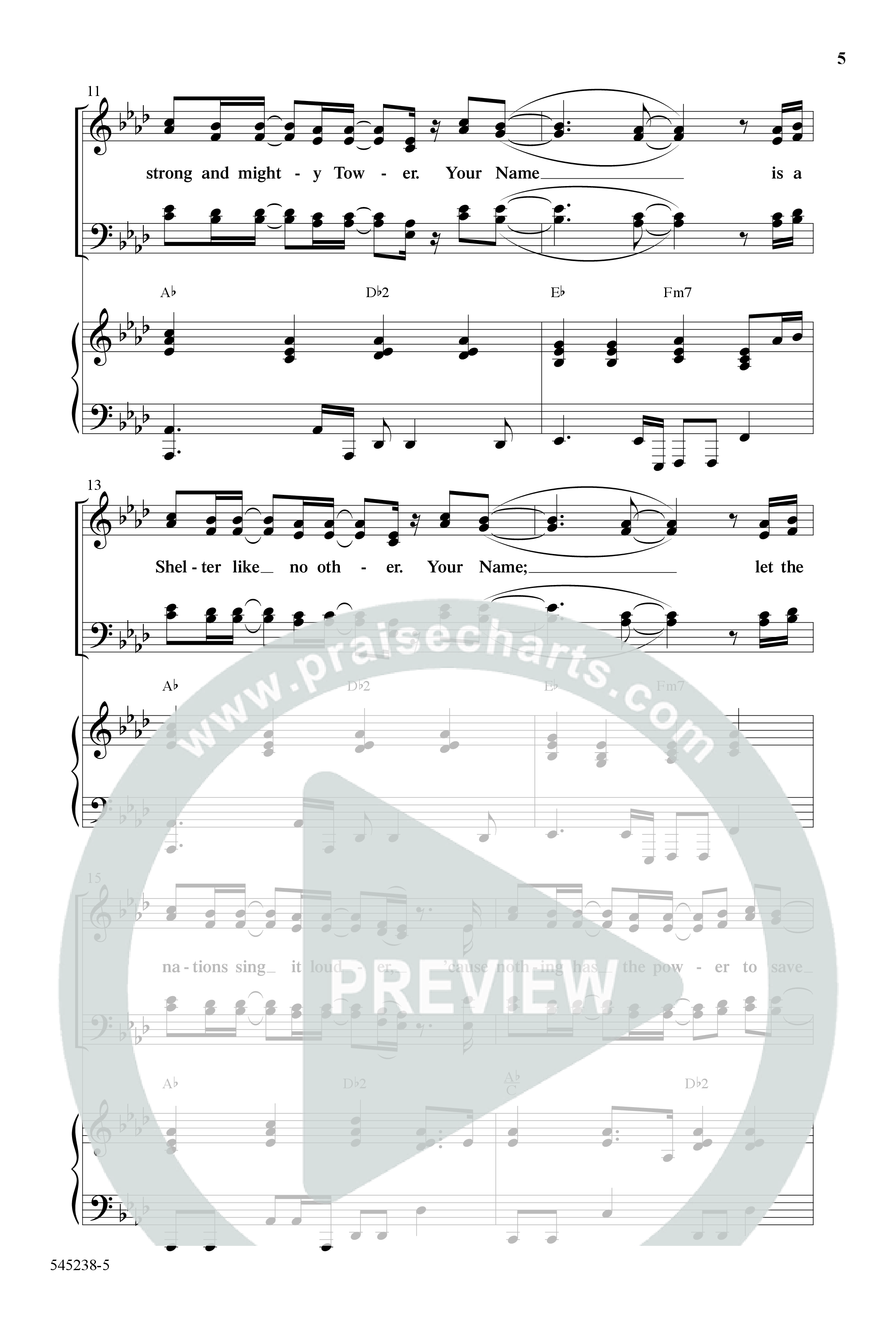 Your Name (with Stronger) (Choral Anthem SATB) Anthem (SATB/Piano) (Word Music Choral / Arr. Cliff Duren)