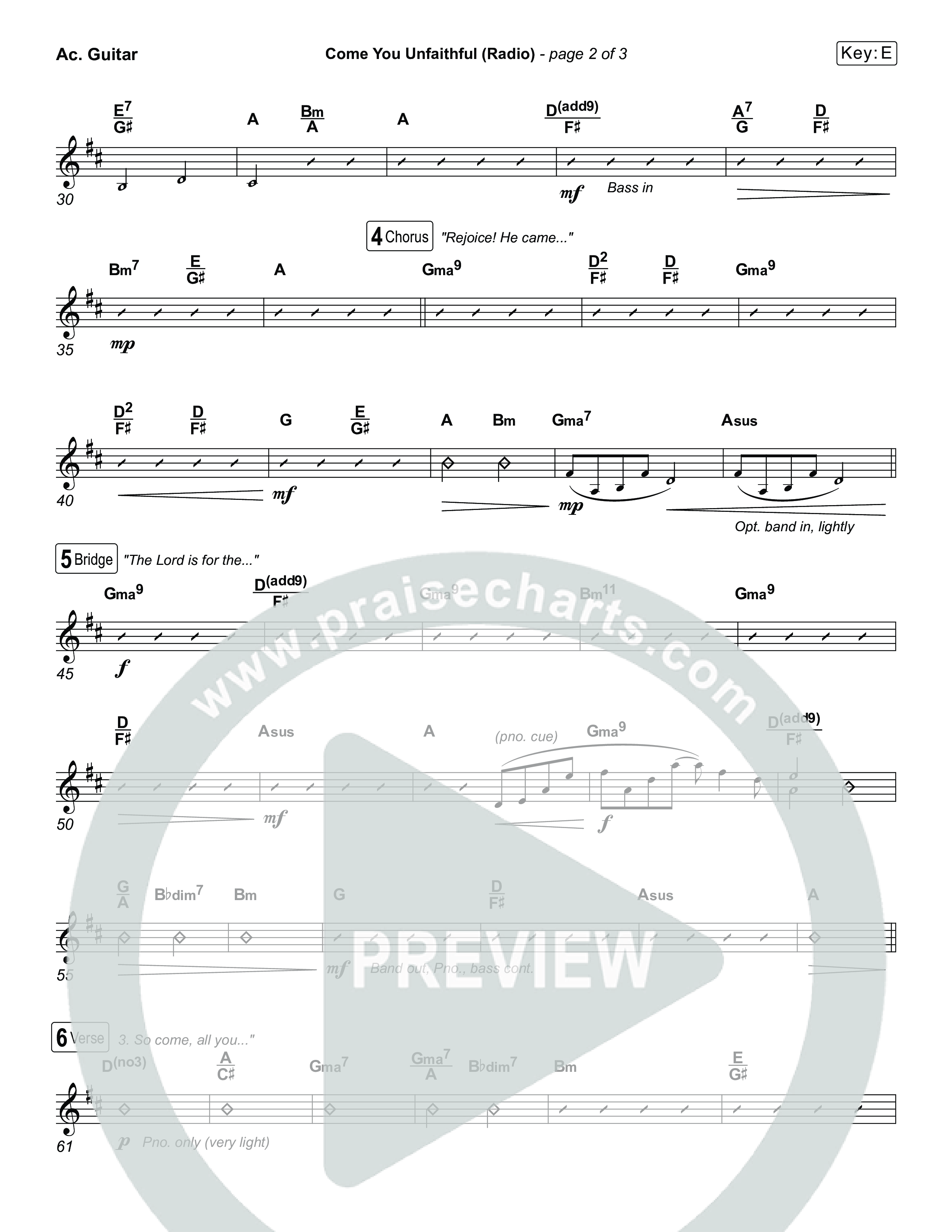 Come You Unfaithful (Sing It Now) Acoustic Guitar (Michael Boggs / Arr. Luke Gambill)