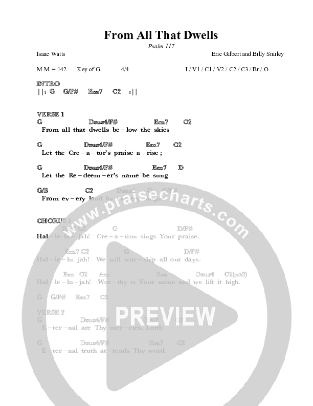 From All That Dwells Chord Chart (Symphony In Red)