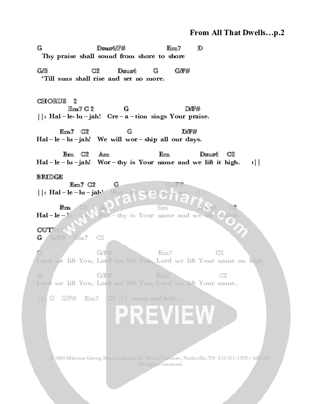 From All That Dwells Chord Chart (Symphony In Red)