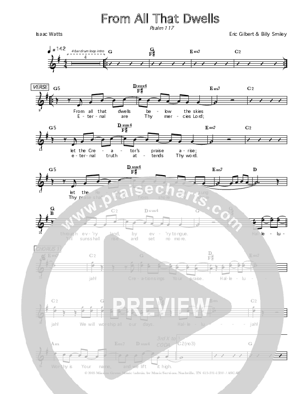 From All That Dwells Lead Sheet (Symphony In Red)