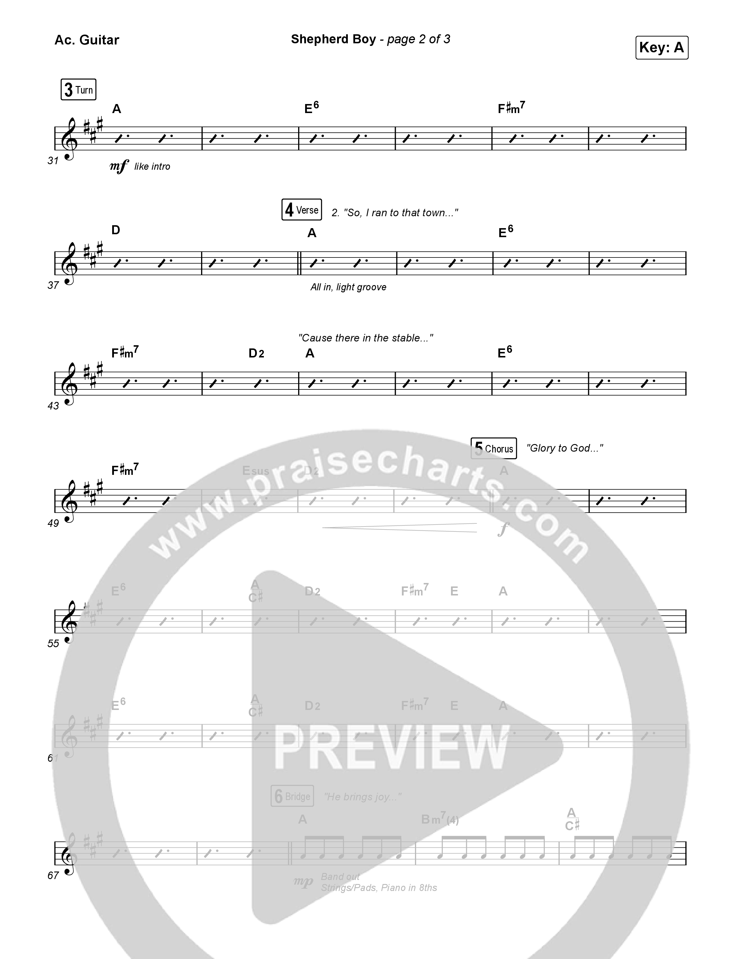 Shepherd Boy (Choral Anthem SATB) Acoustic Guitar (Phil Wickham / Arr. Luke Gambill)