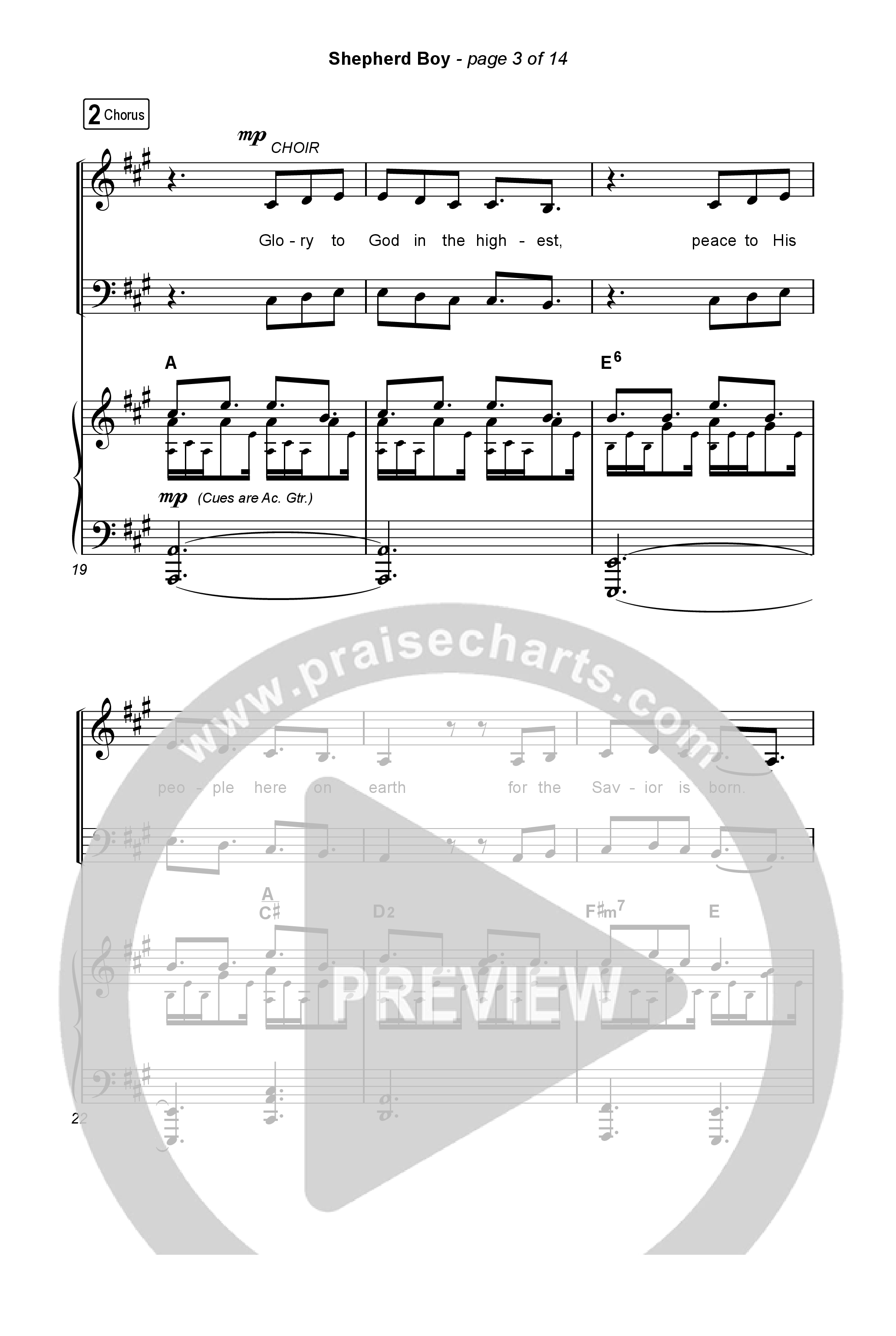 Shepherd Boy (Choral Anthem SATB) Octavo (SATB & Pno) (Phil Wickham / Arr. Luke Gambill)