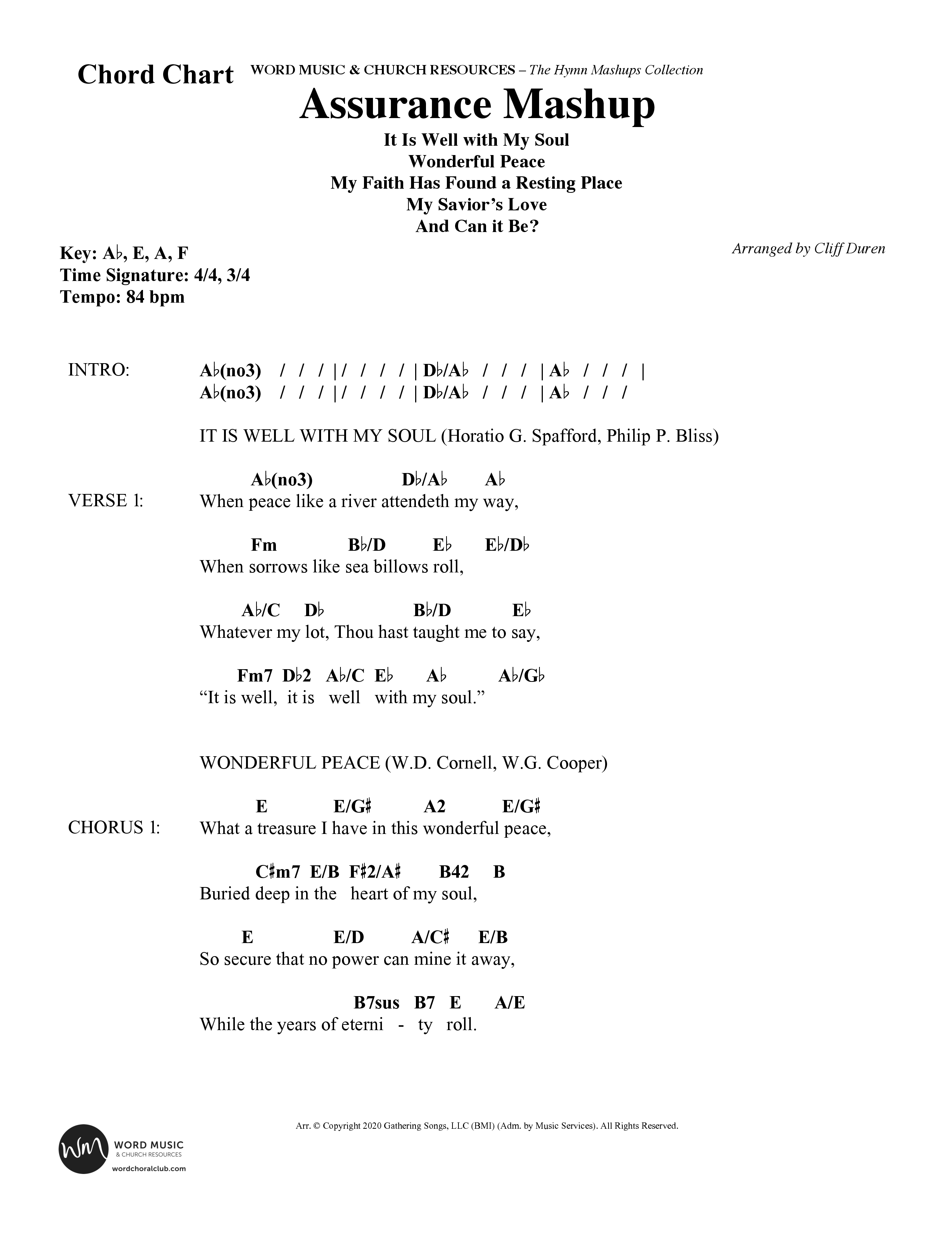 The Hymn Mashups Collection (9 Song Choral Collection) Song 2 (Lead & Chords) (Word Music Choral / Arr. Cliff Duren)