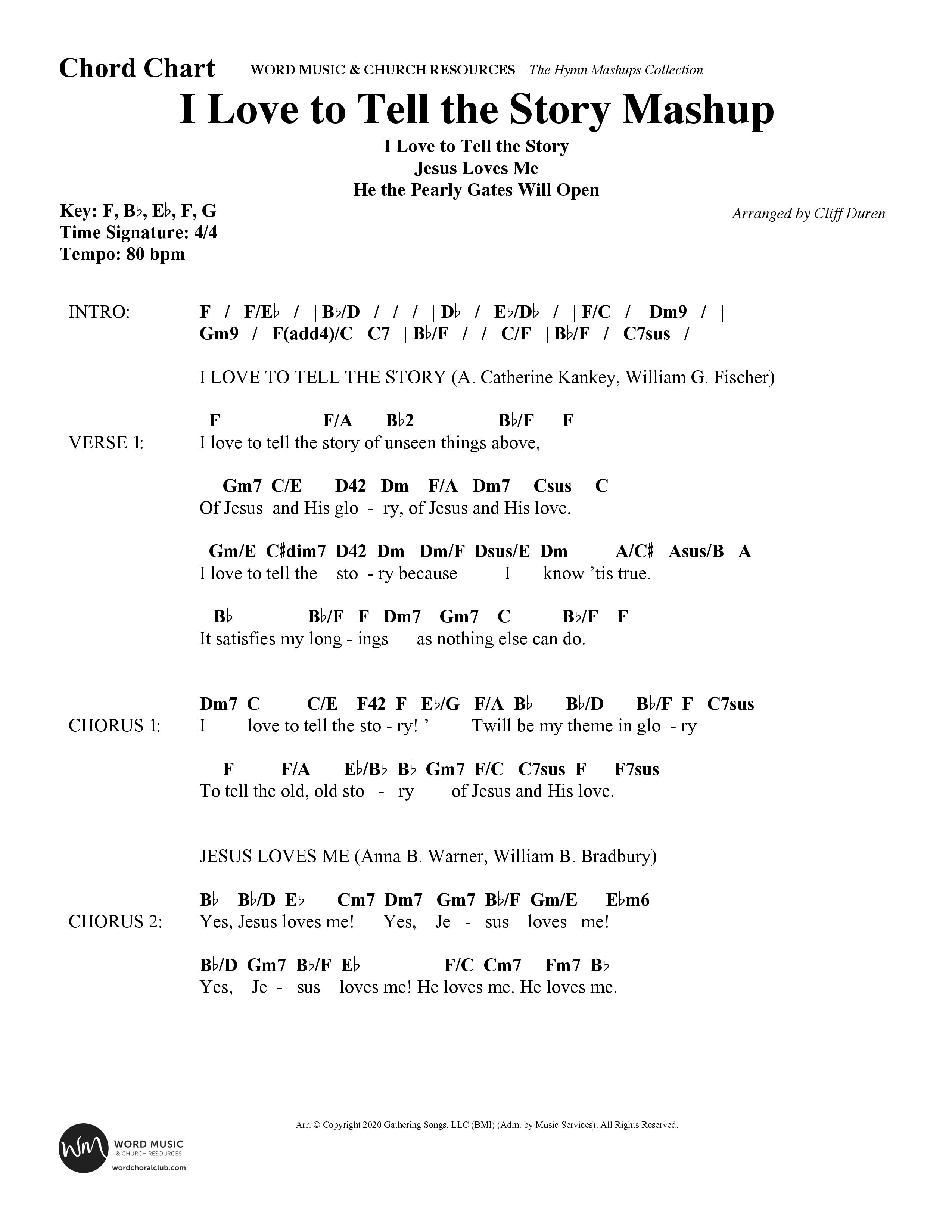 The Hymn Mashups Collection (9 Song Choral Collection) Song 3 (Lead & Chords) (Word Music Choral / Arr. Cliff Duren)