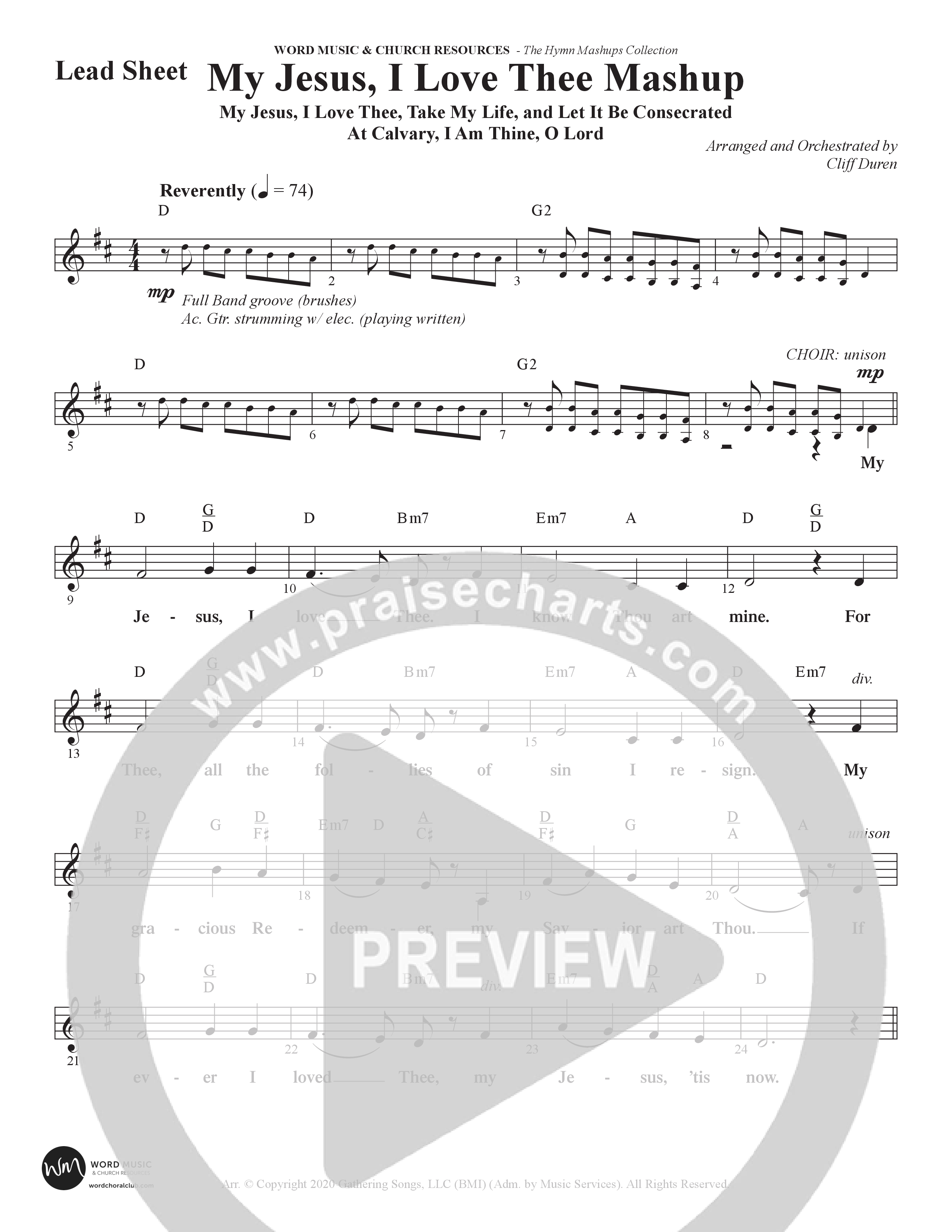 The Hymn Mashups Collection (9 Song Choral Collection) Song 4 (Lead & Chords) (Word Music Choral / Arr. Cliff Duren)