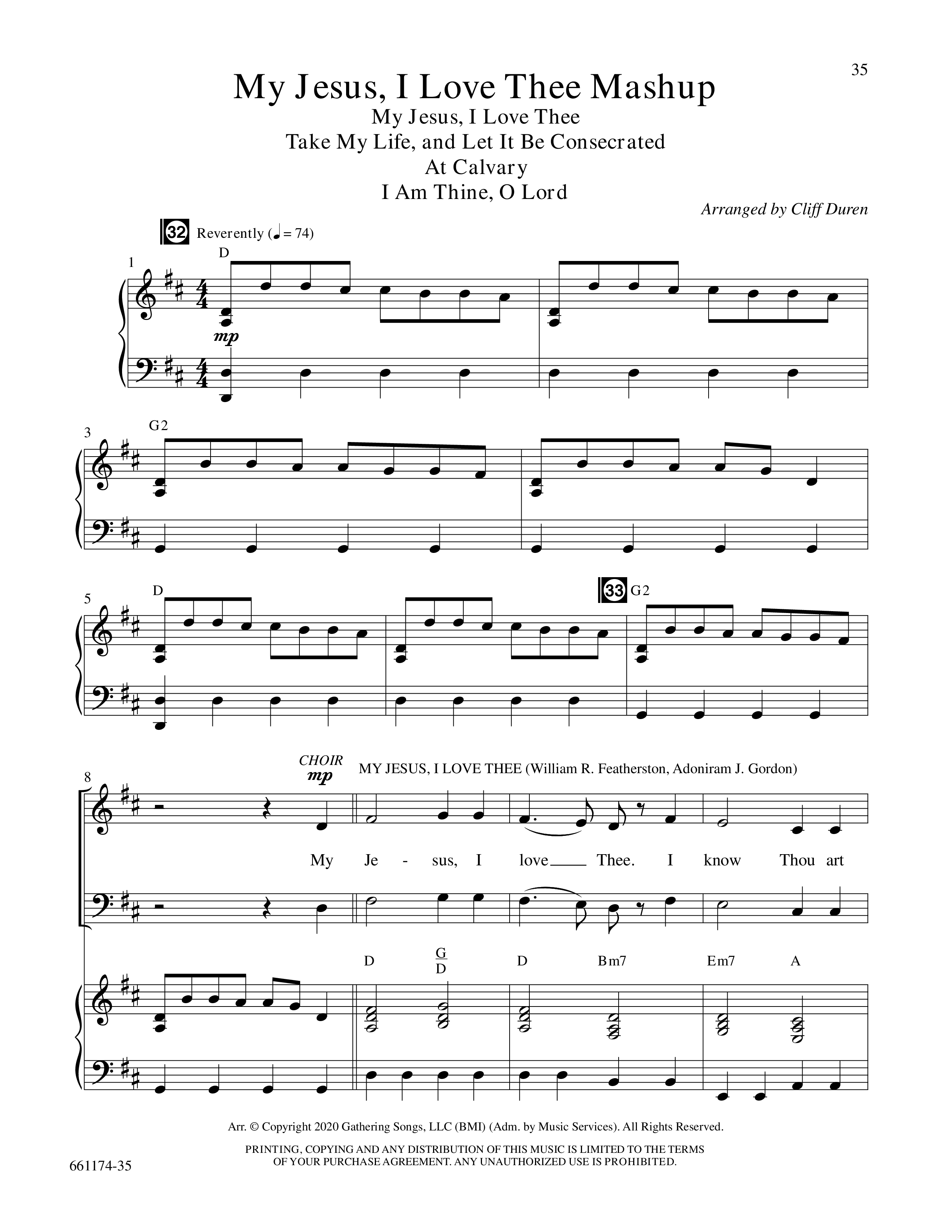 The Hymn Mashups Collection (9 Song Choral Collection) Song 4 (Piano SATB) (Word Music Choral / Arr. Cliff Duren)