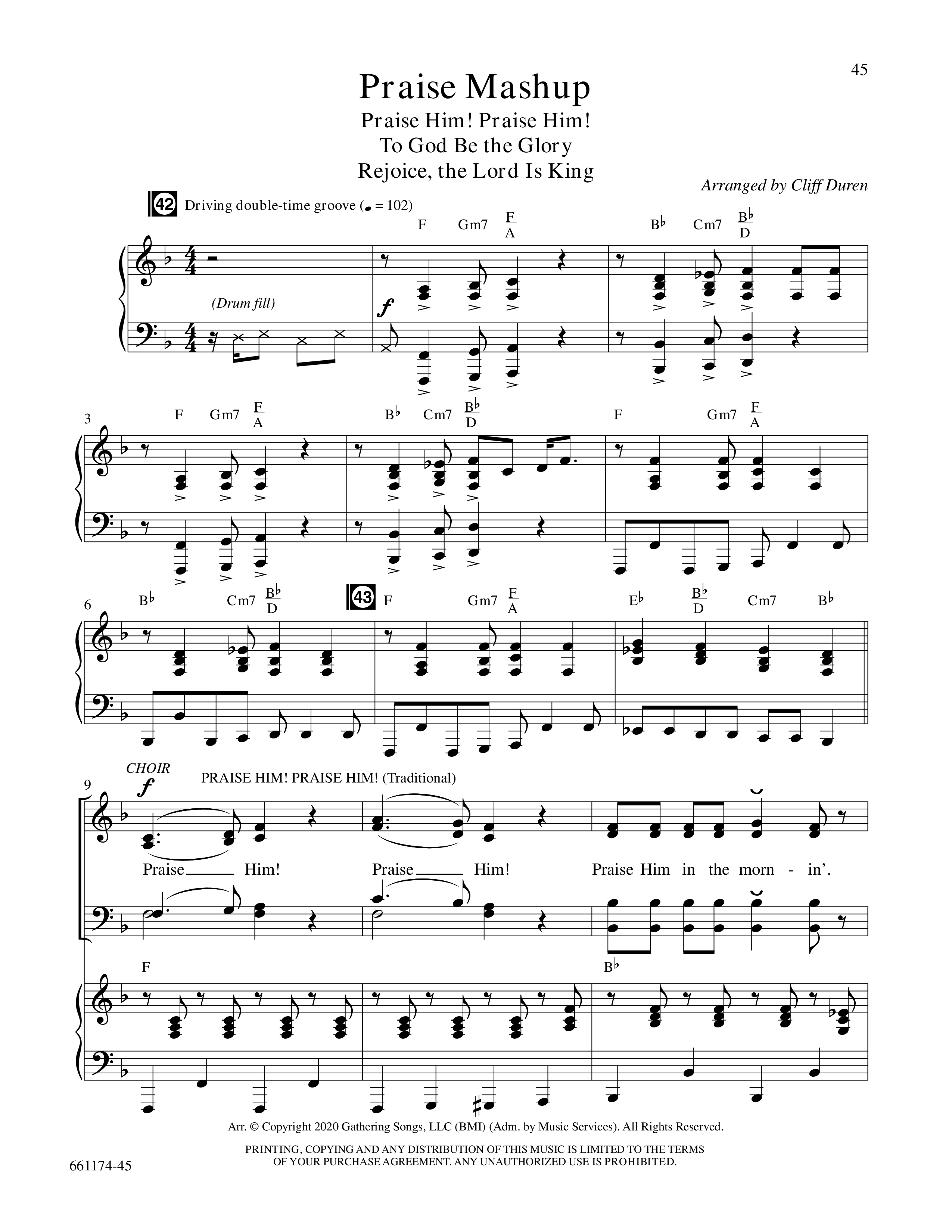 The Hymn Mashups Collection (9 Song Choral Collection) Song 5 (Piano SATB) (Word Music Choral / Arr. Cliff Duren)