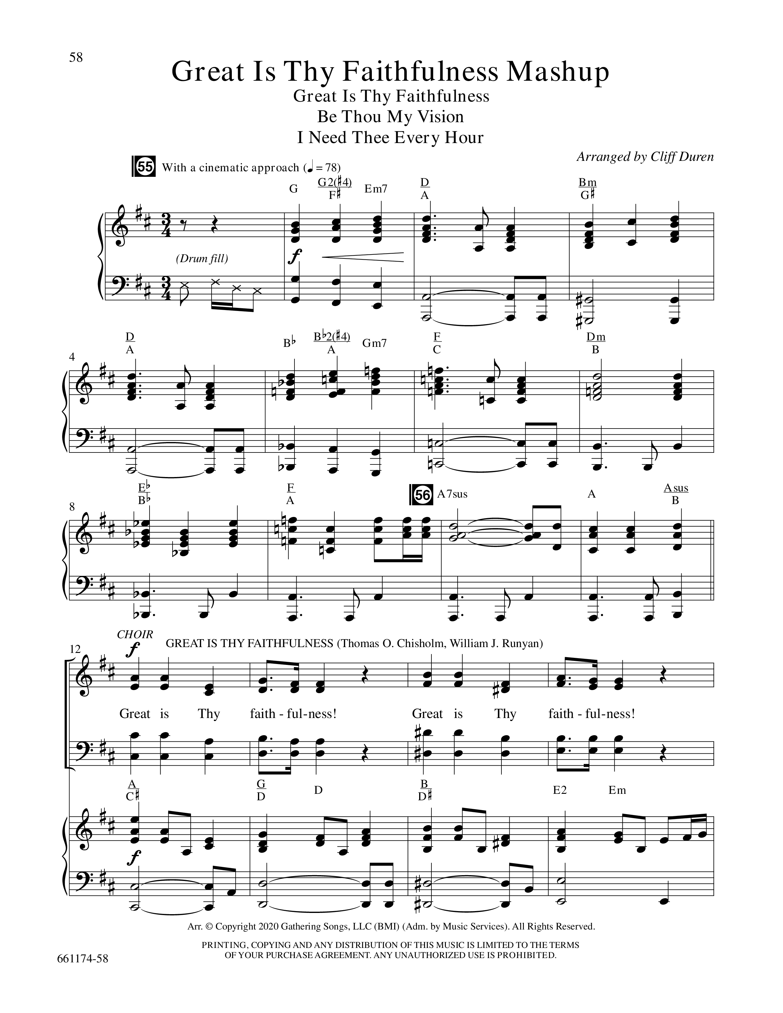 The Hymn Mashups Collection (9 Song Choral Collection) Song 6 (Piano SATB) (Word Music Choral / Arr. Cliff Duren)