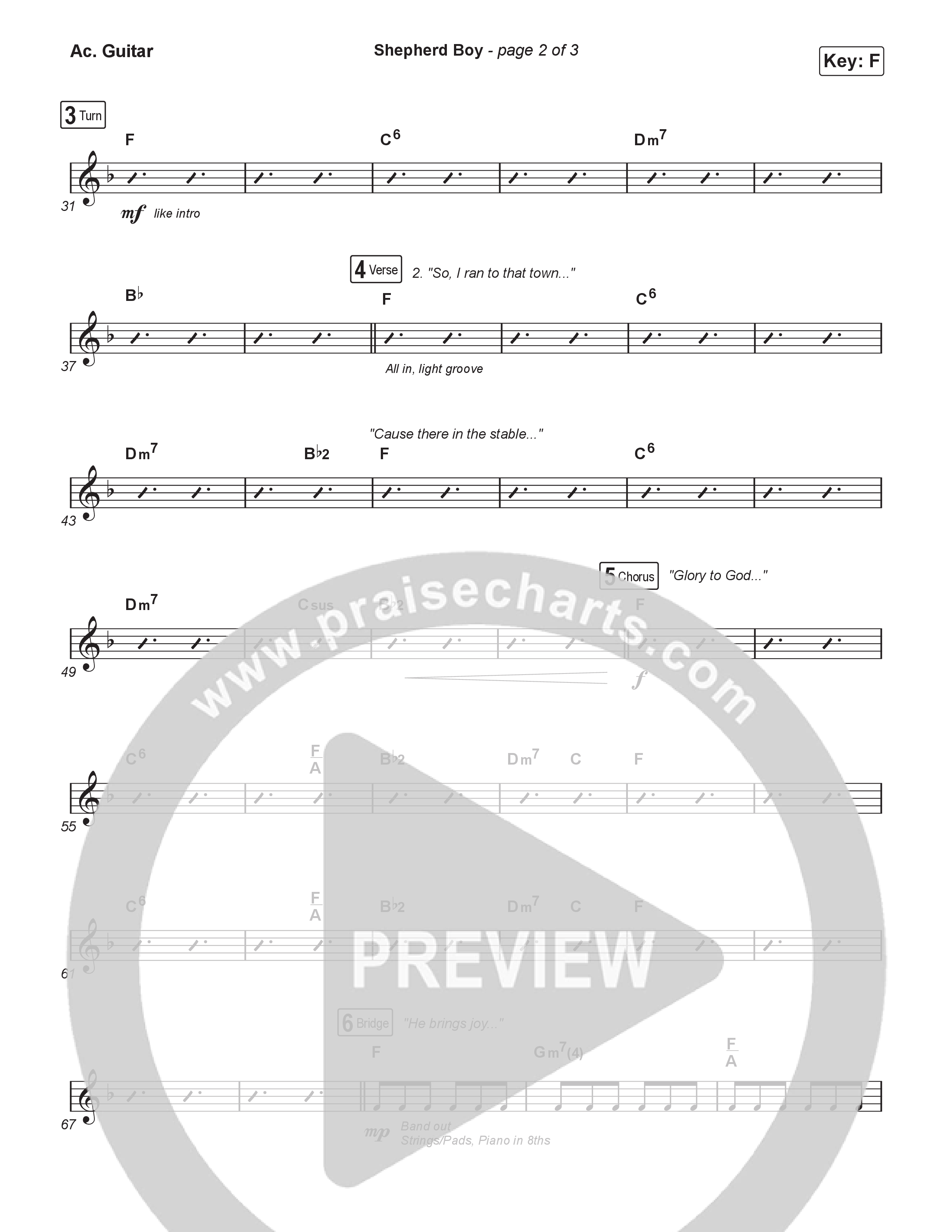 Shepherd Boy (Sing It Now) Acoustic Guitar (Phil Wickham / Arr. Luke Gambill)