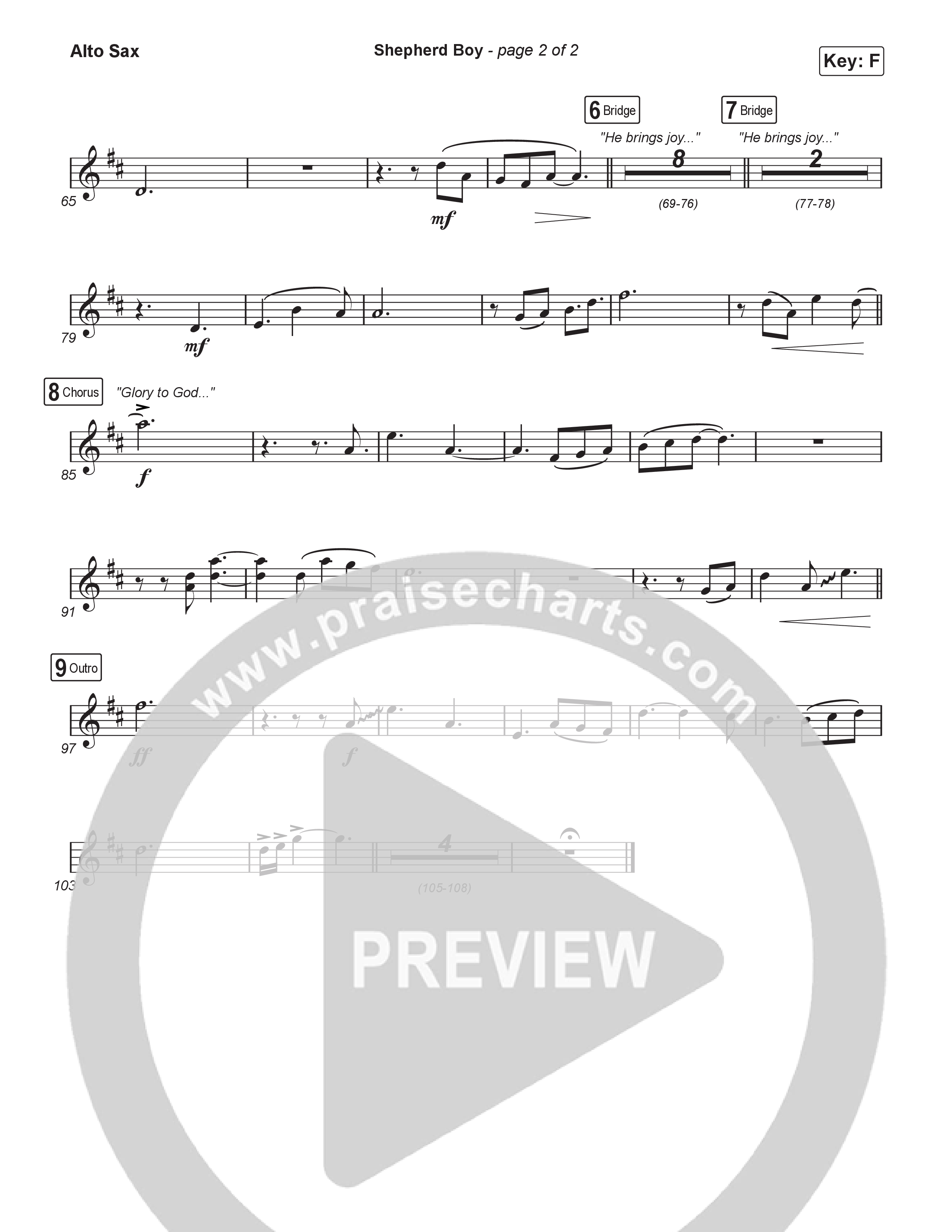 Shepherd Boy (Sing It Now) Alto Sax (Phil Wickham / Arr. Luke Gambill)