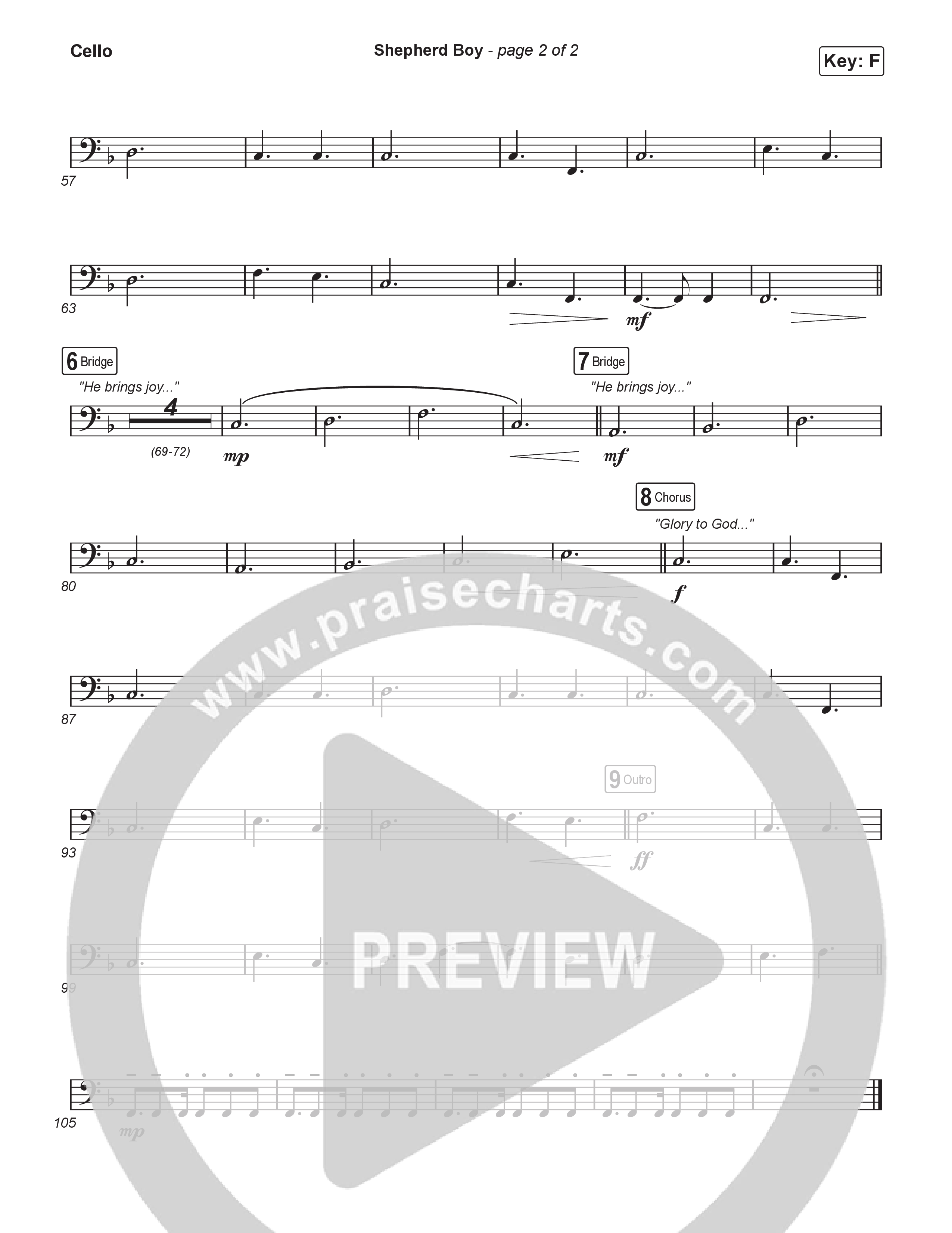 Shepherd Boy (Sing It Now) Cello (Phil Wickham / Arr. Luke Gambill)