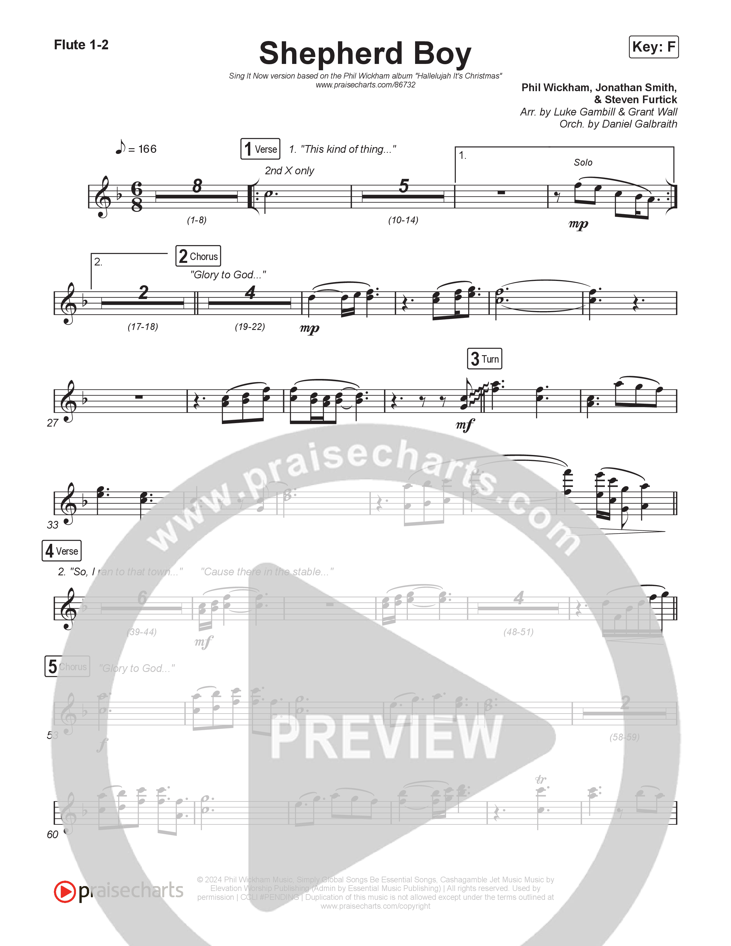 Shepherd Boy (Sing It Now) Flute 1/2 (Phil Wickham / Arr. Luke Gambill)