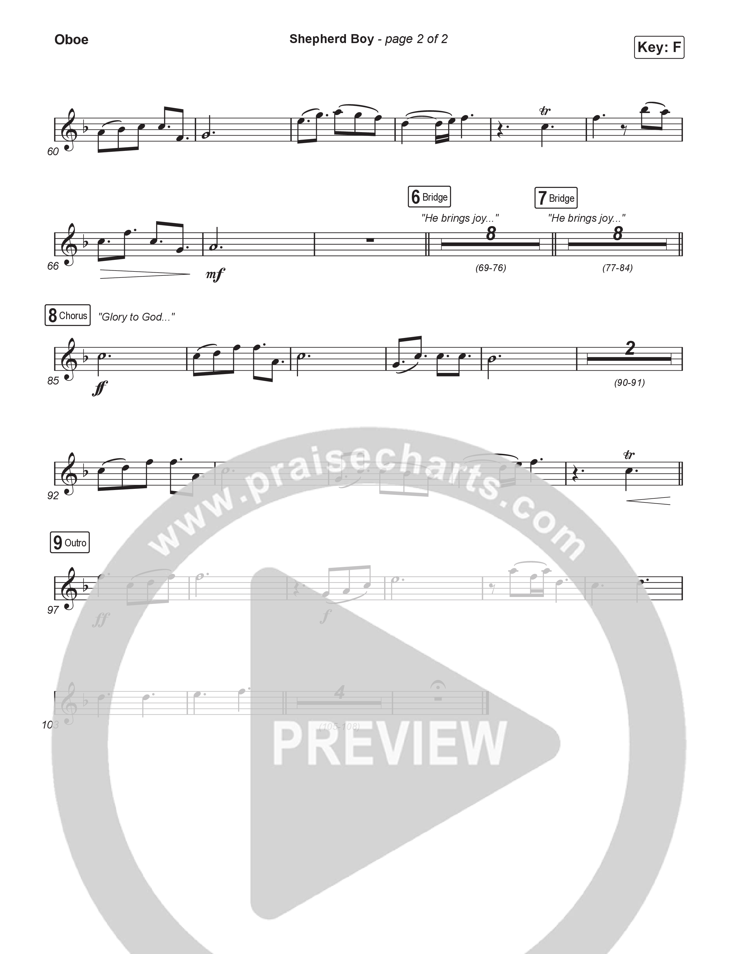 Shepherd Boy (Sing It Now) Oboe (Phil Wickham / Arr. Luke Gambill)