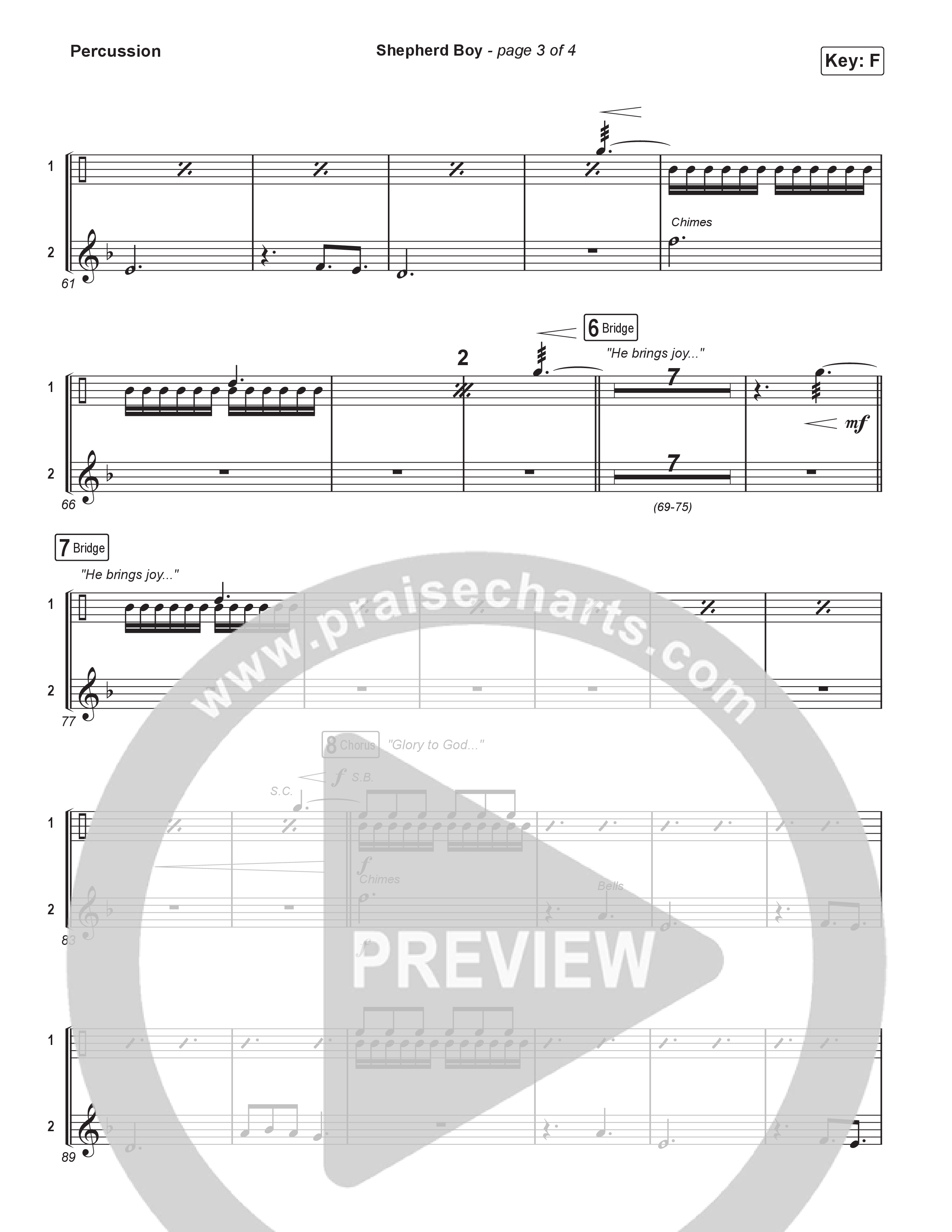 Shepherd Boy (Sing It Now) Percussion (Phil Wickham / Arr. Luke Gambill)