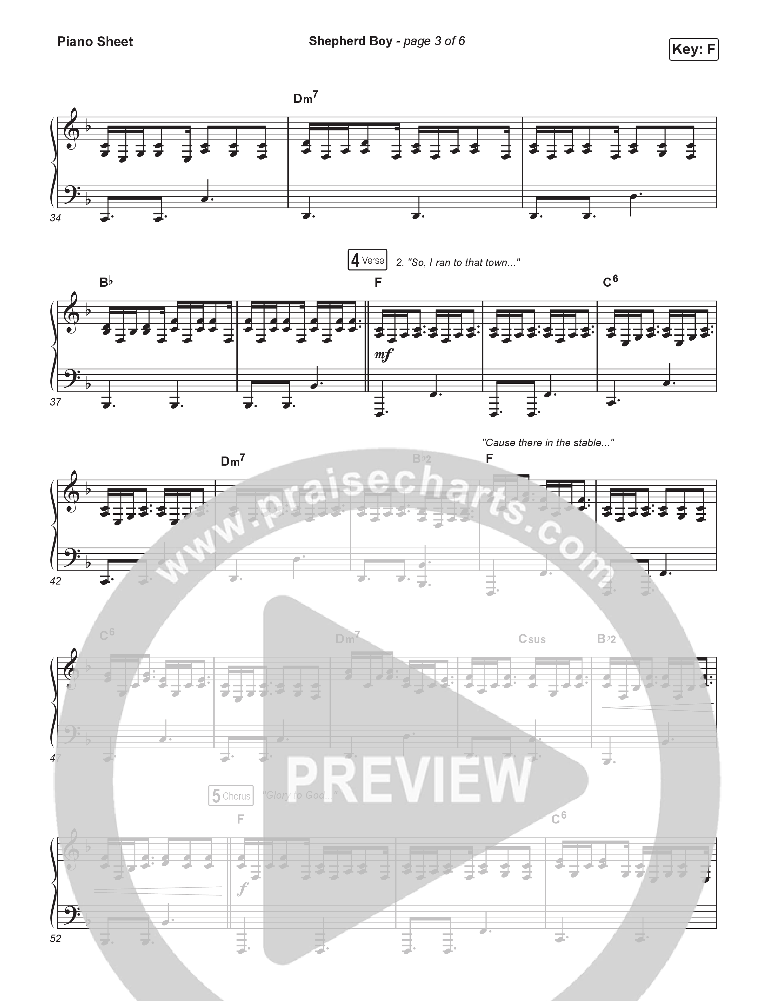 Shepherd Boy (Sing It Now) Piano Sheet (Phil Wickham / Arr. Luke Gambill)