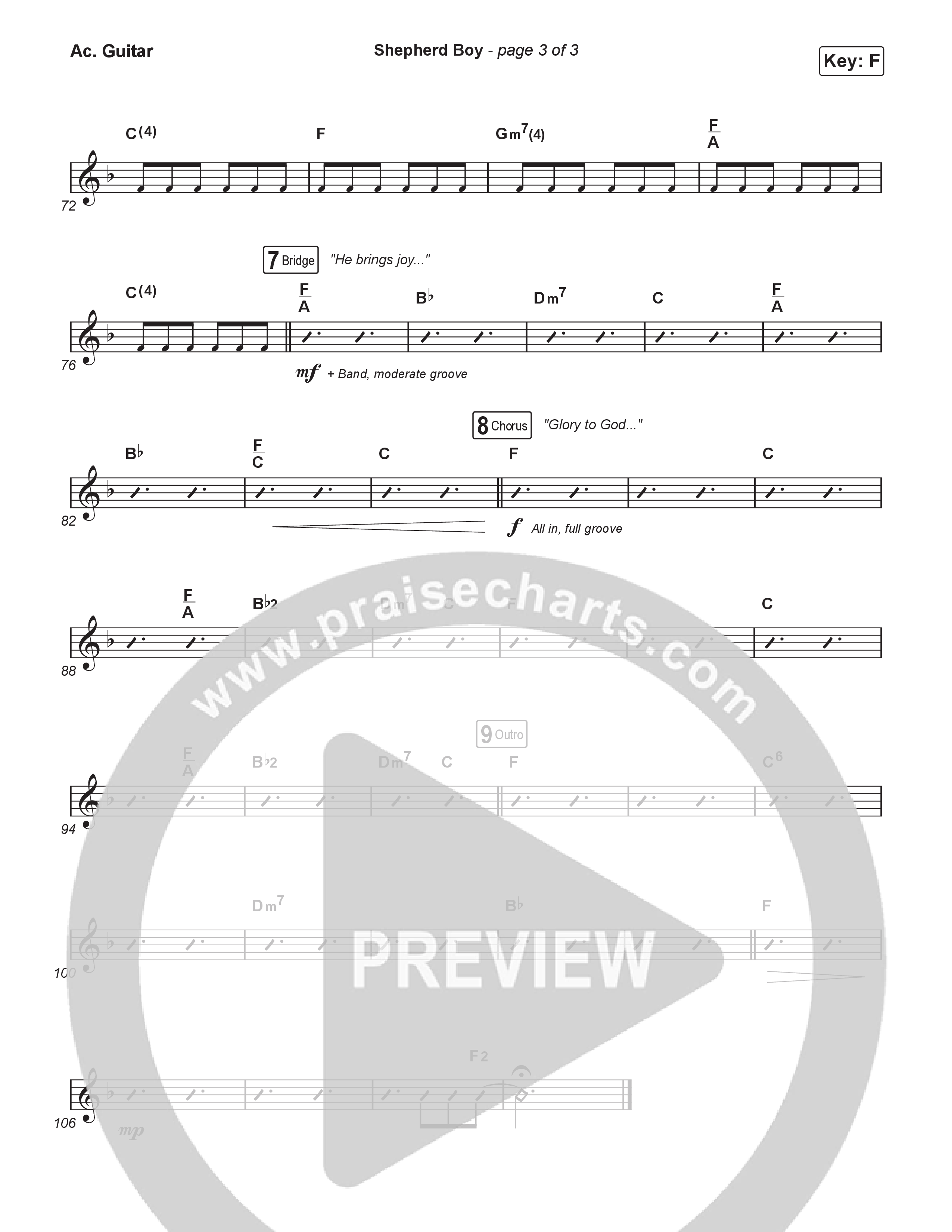 Shepherd Boy (Worship Choir/SAB) Acoustic Guitar (Phil Wickham / Arr. Luke Gambill)