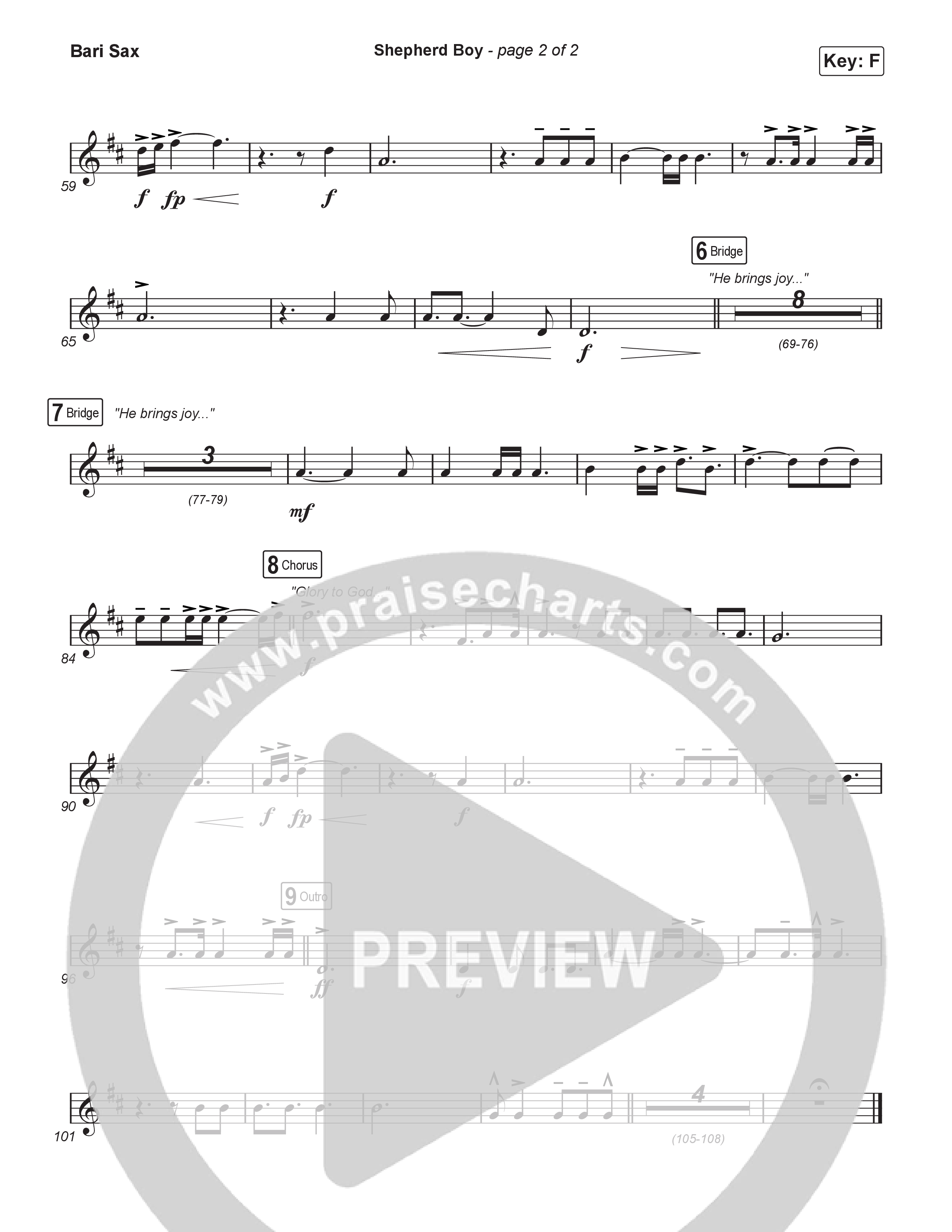 Shepherd Boy (Worship Choir/SAB) Bari Sax (Phil Wickham / Arr. Luke Gambill)