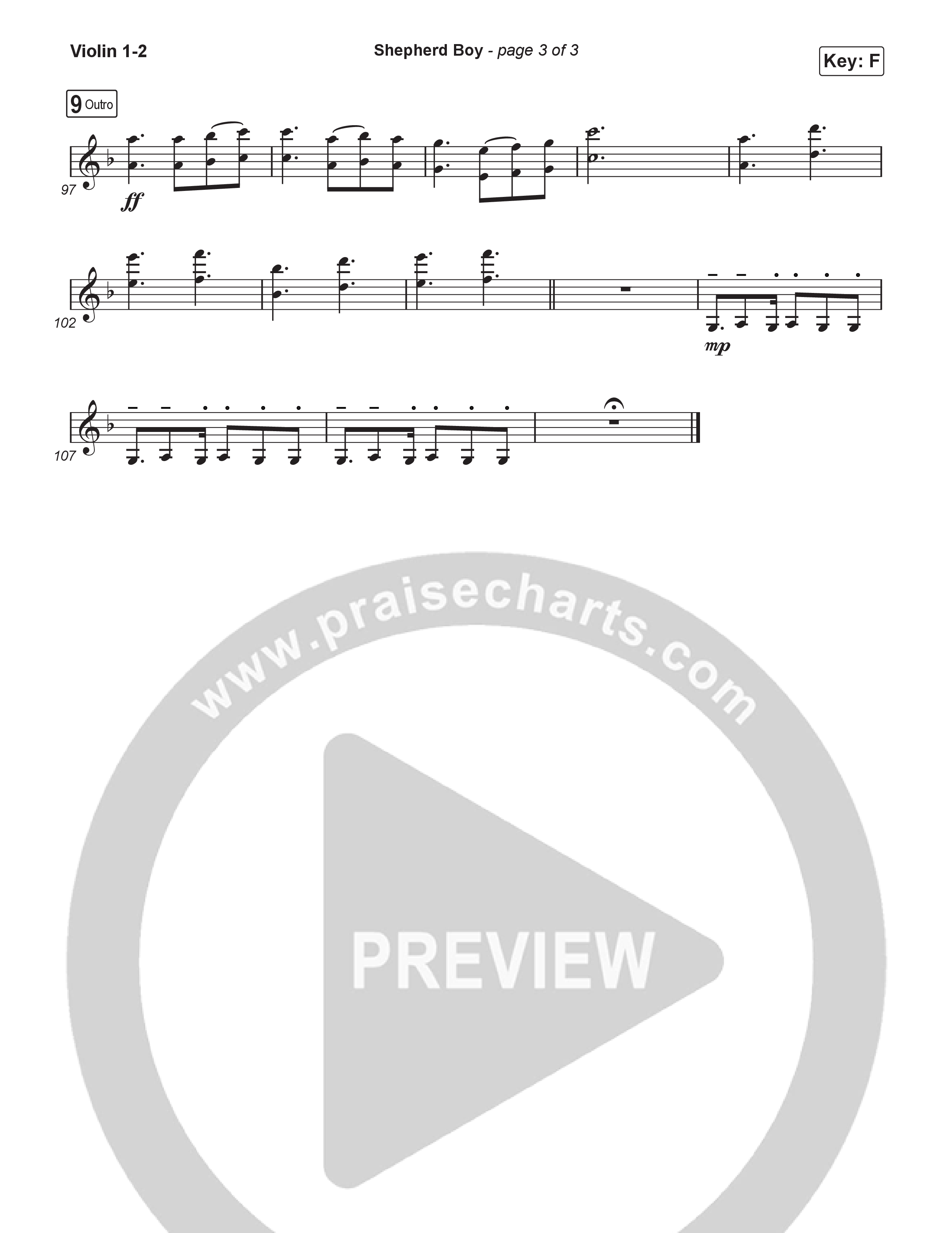 Shepherd Boy (Worship Choir/SAB) String Pack (Phil Wickham / Arr. Luke Gambill)