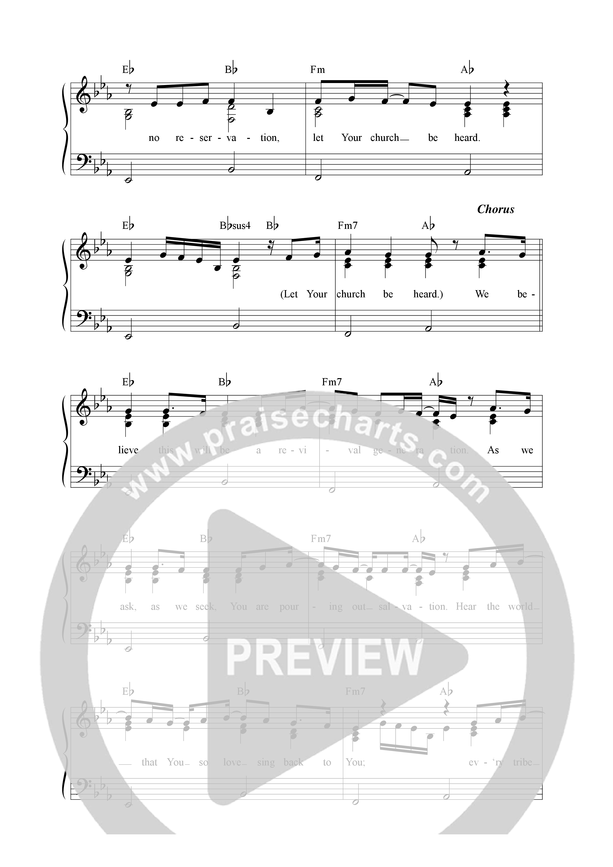 Revival Generation Lead Sheet Melody (Gather Worship / Lindy Cofer / Josh Aaron)