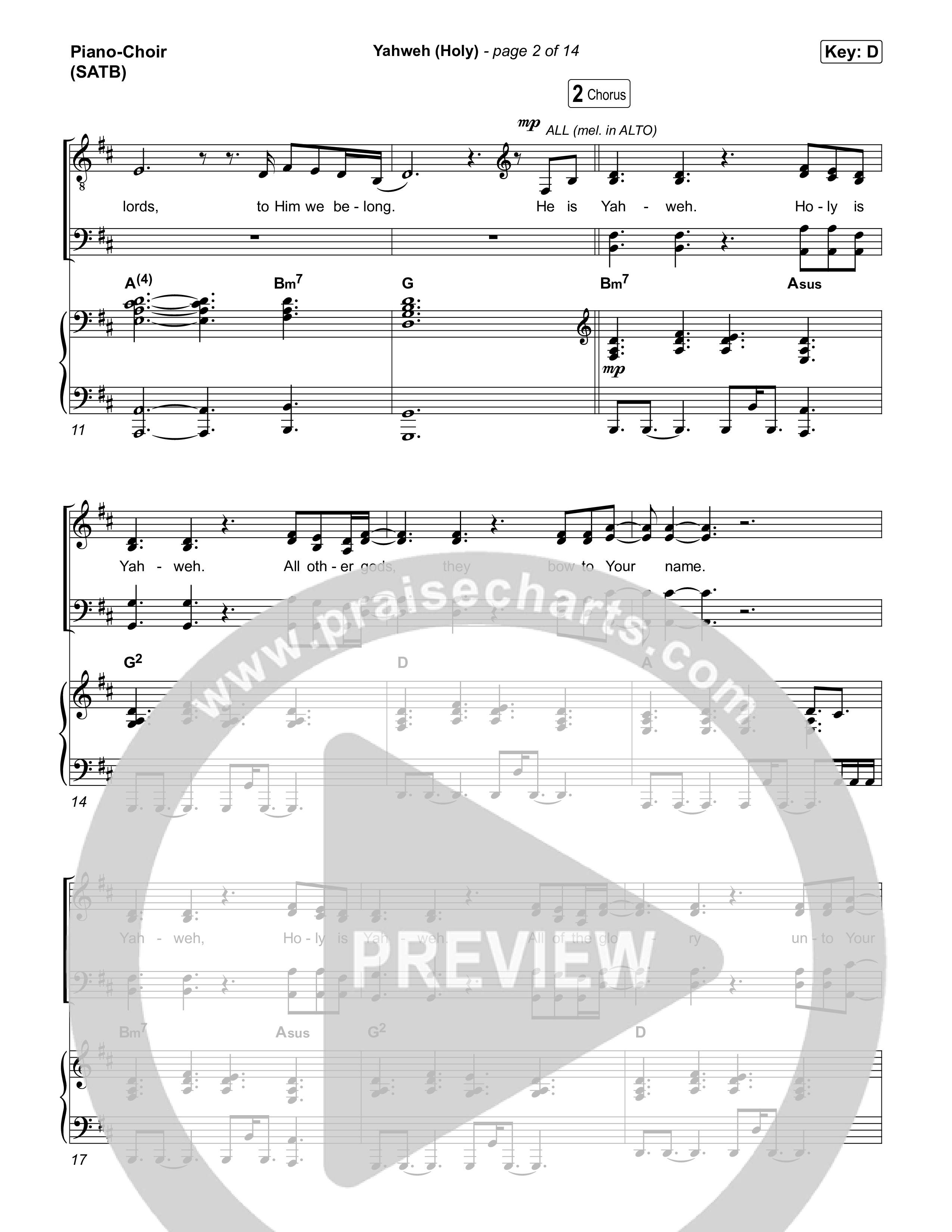 Yahweh (Holy) Piano/Vocal Pack (Chris Burns / Danielle Burns)