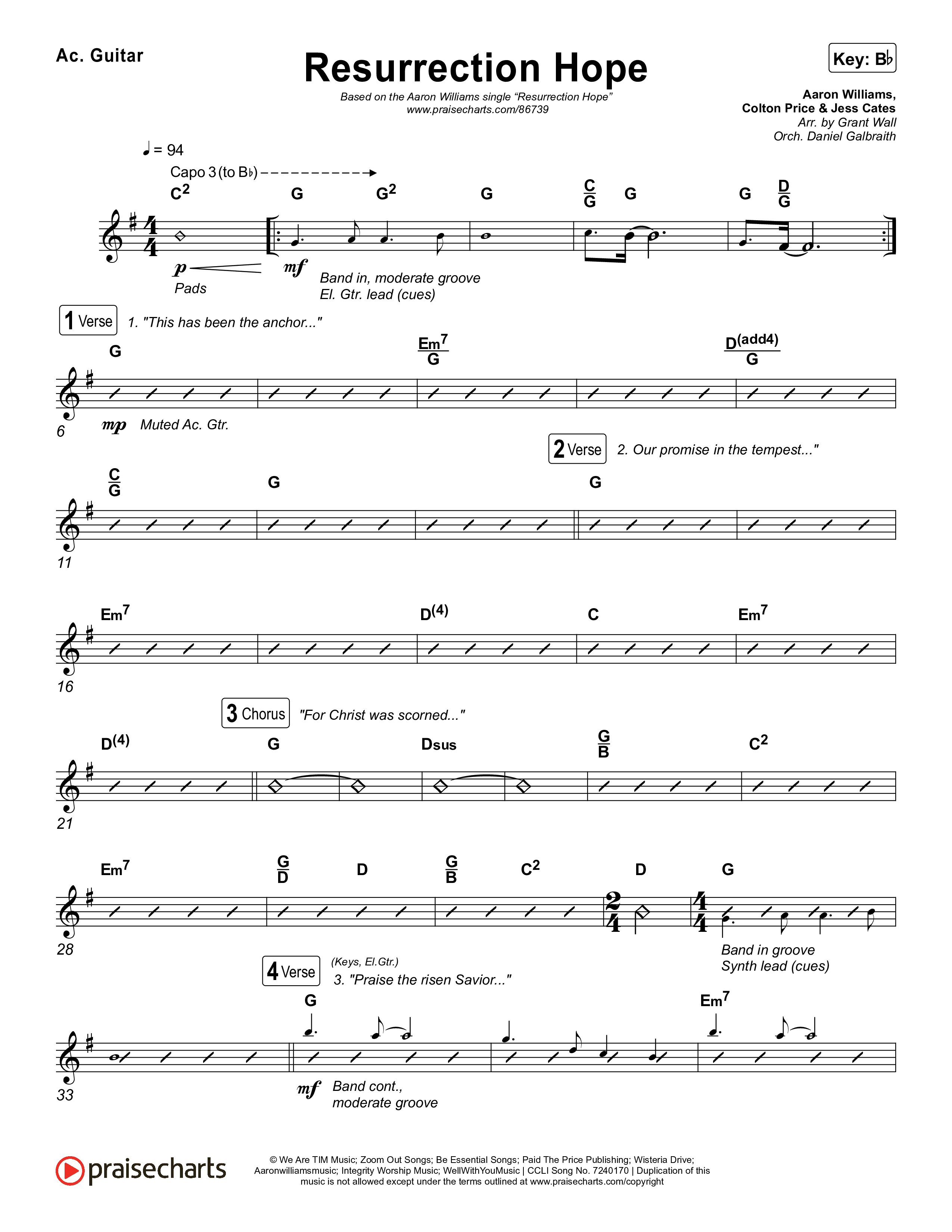 Resurrection Hope Acoustic Guitar (Aaron Williams)