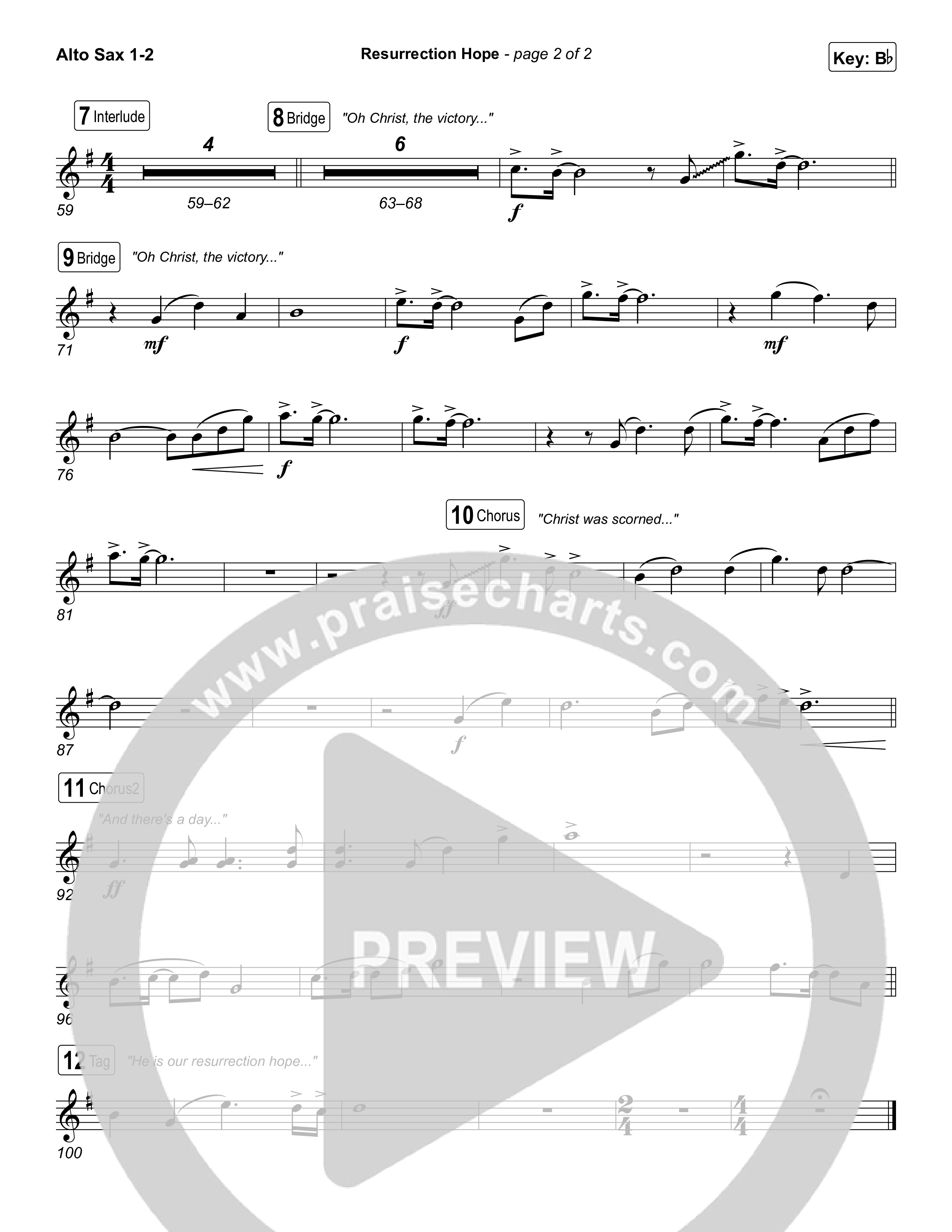 Resurrection Hope Alto Sax 1,2 (Aaron Williams)