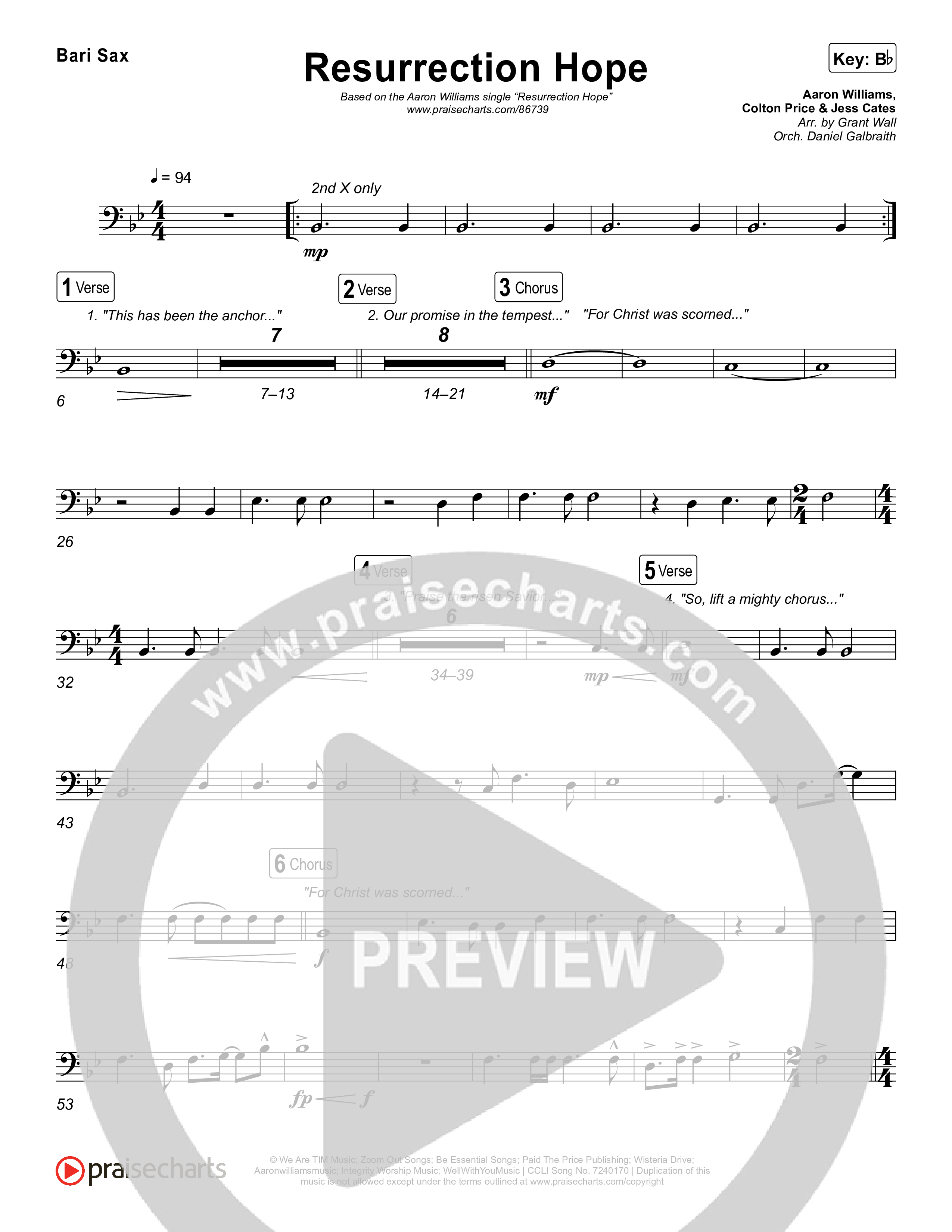 Resurrection Hope Bari Sax (Aaron Williams)