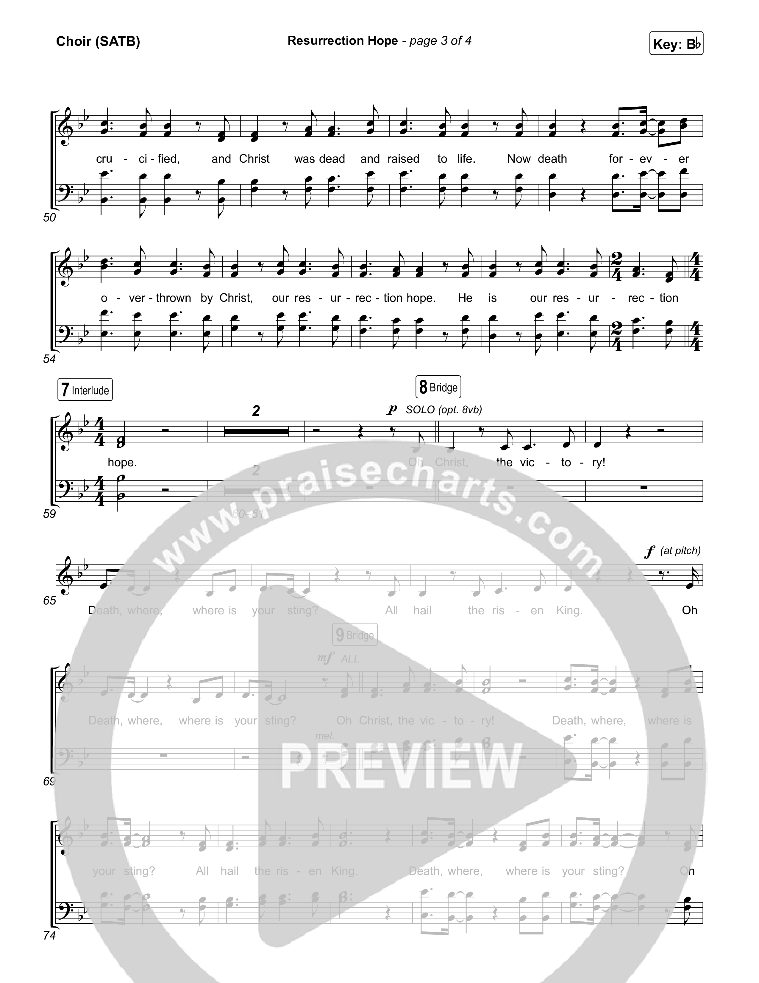 Resurrection Hope Choir Sheet (SATB) (Aaron Williams)