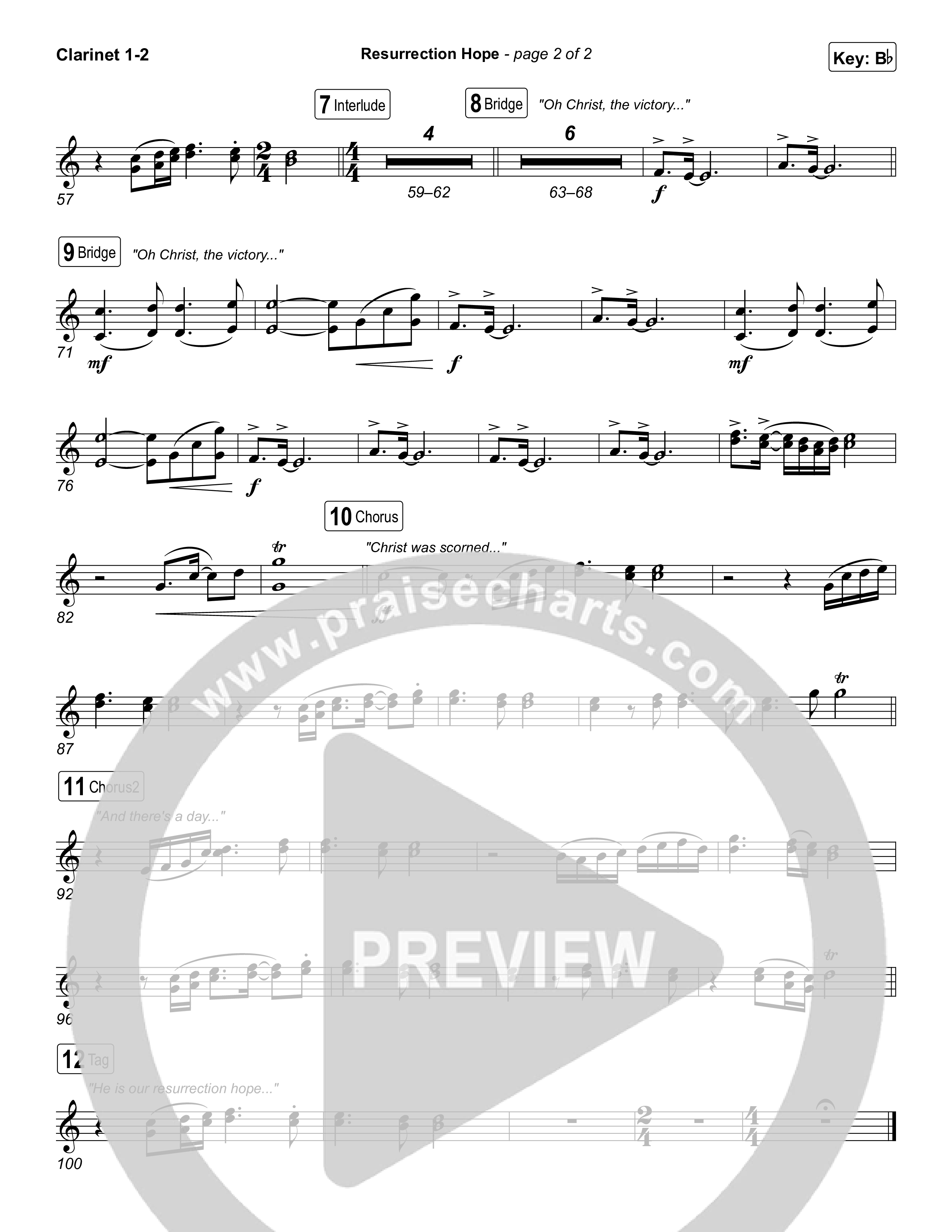 Resurrection Hope Clarinet 1/2 (Aaron Williams)